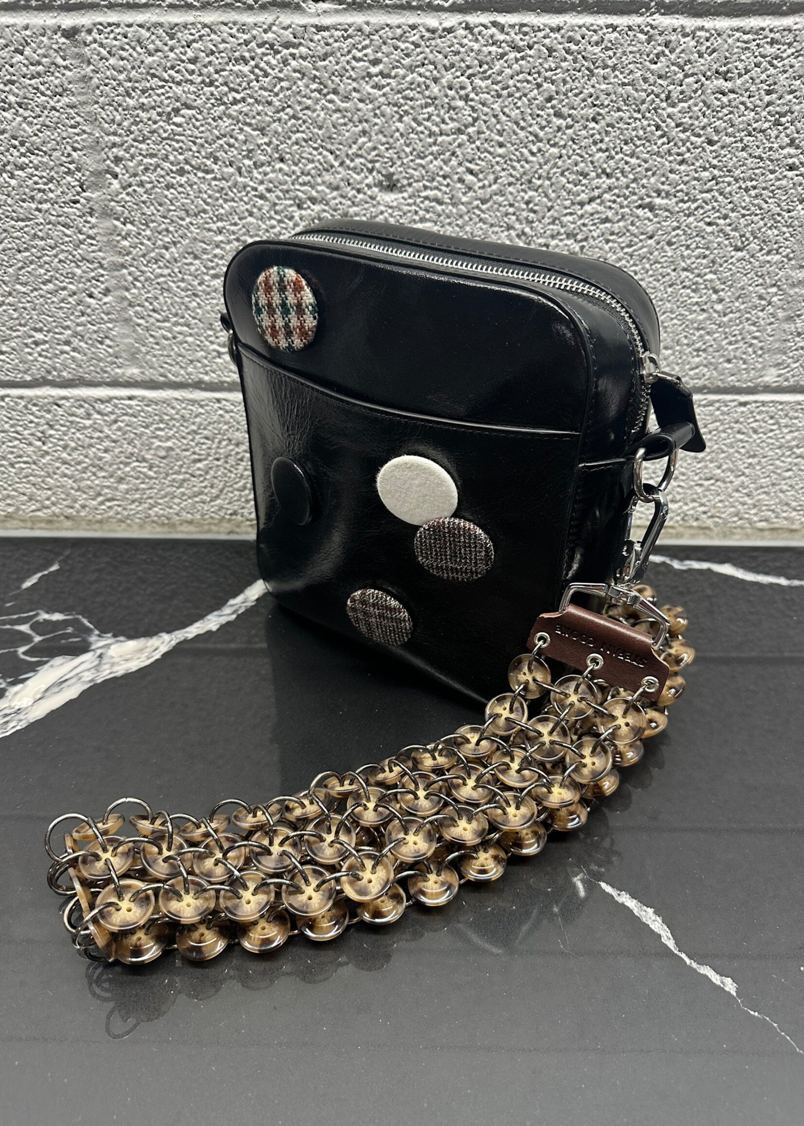 Stefan Cooke Black Button Satchel O/S