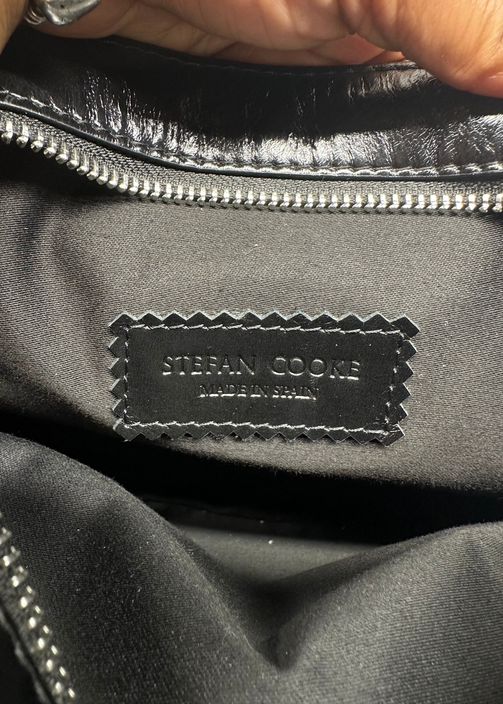 Stefan Cooke Black Button Satchel O/S