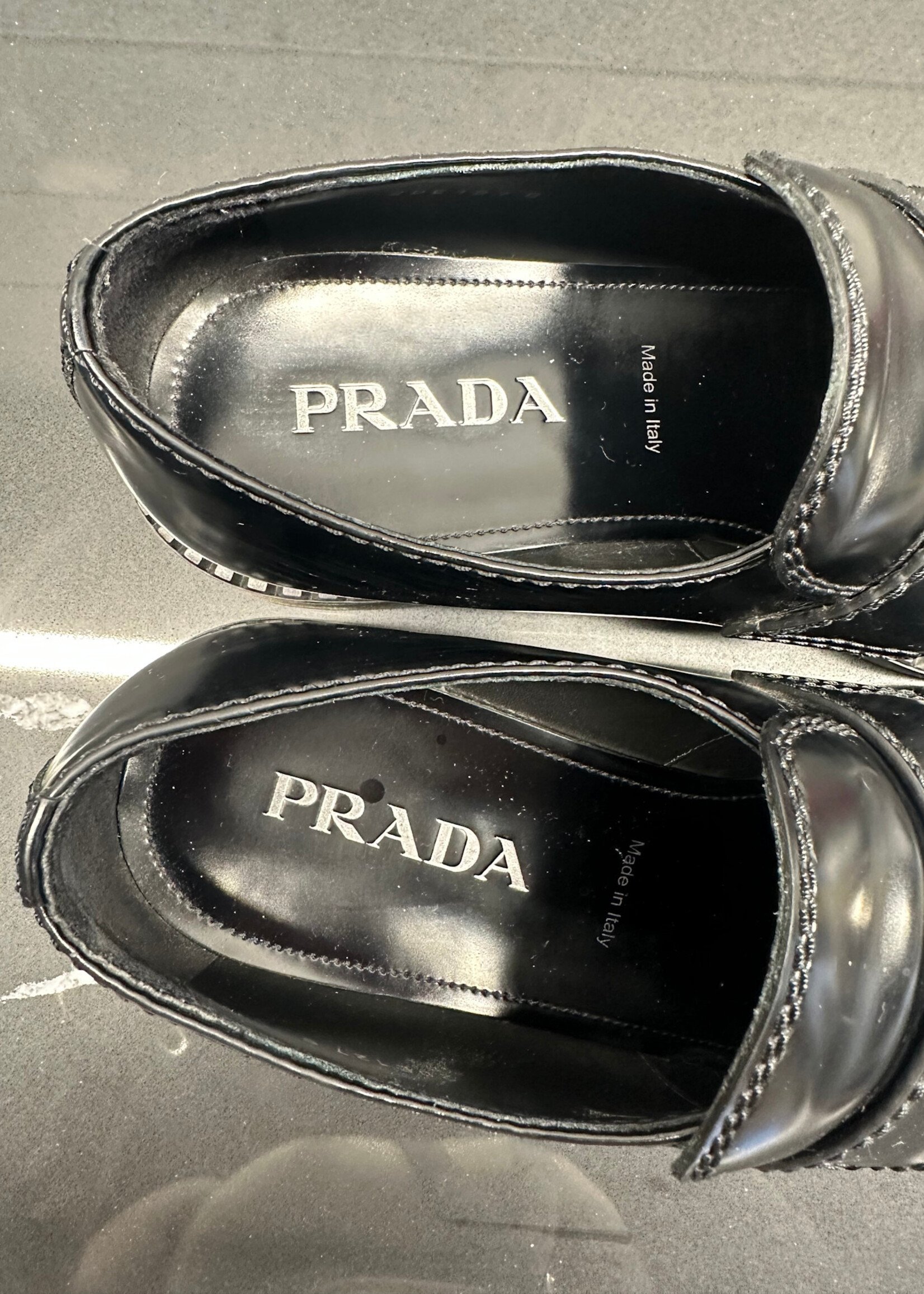 Prada Black Loafers 8 Fits 9
