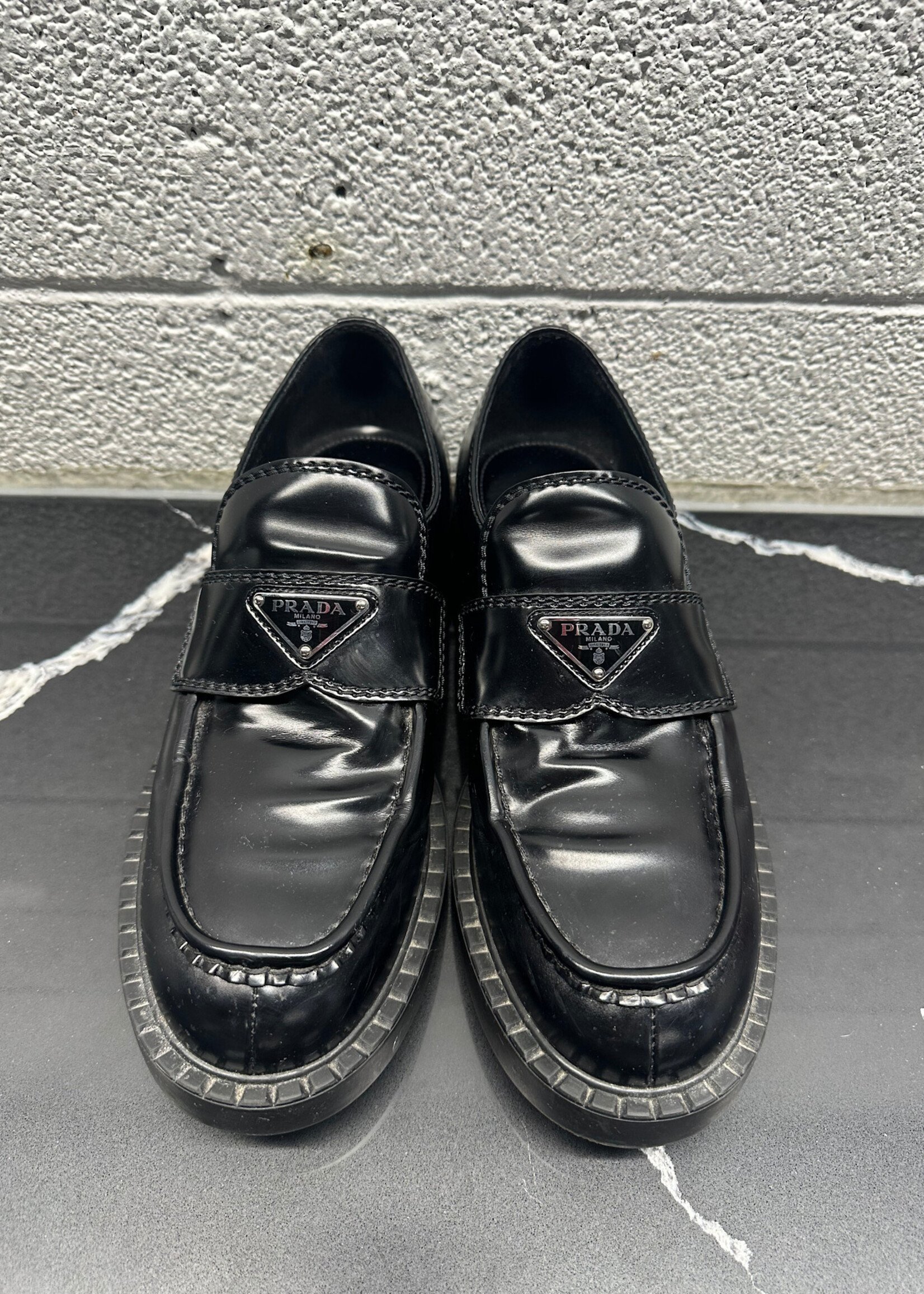 Prada Black Loafers 8 Fits 9