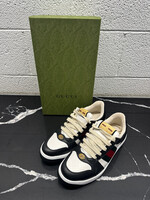 Gucci Black White Screener Sneaker Fits Masc 8.5