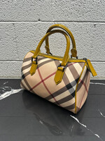 Burberry Barrel Cloth Yellow Patent Bag AS IS