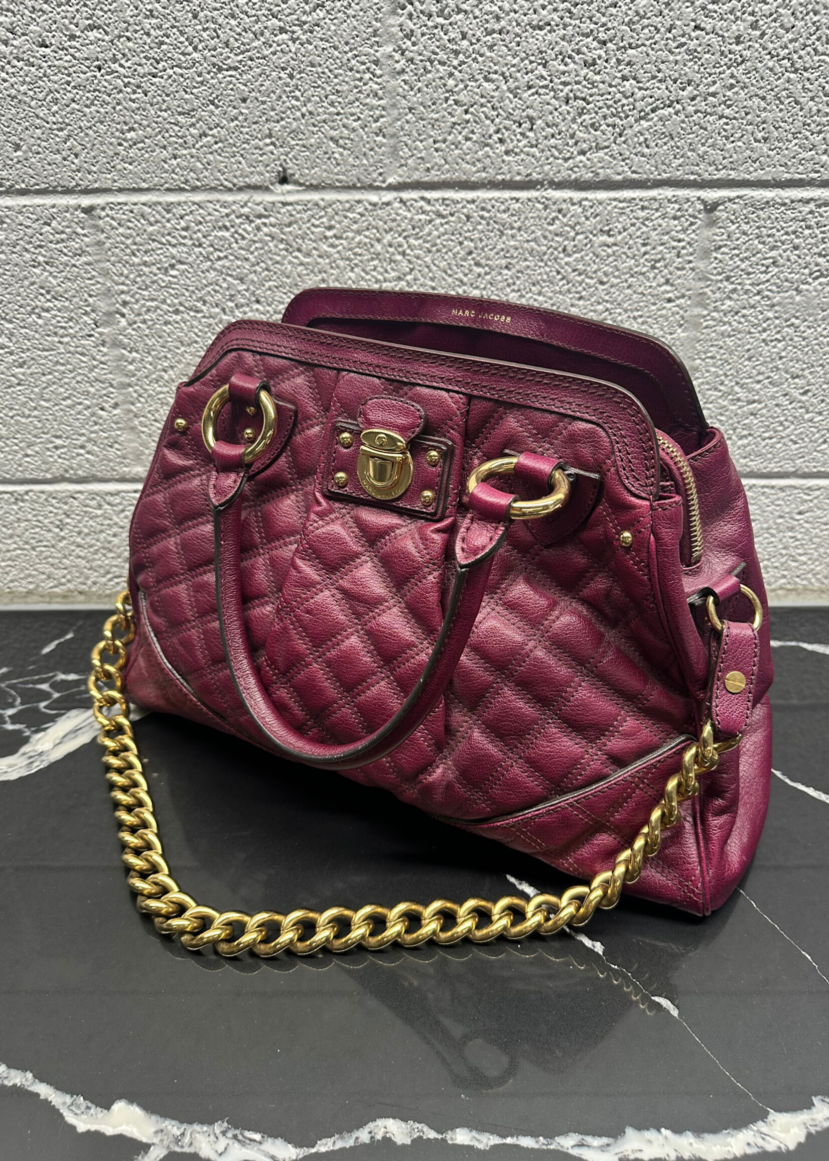 Marc Jacobs Dark Pink Stam Bag