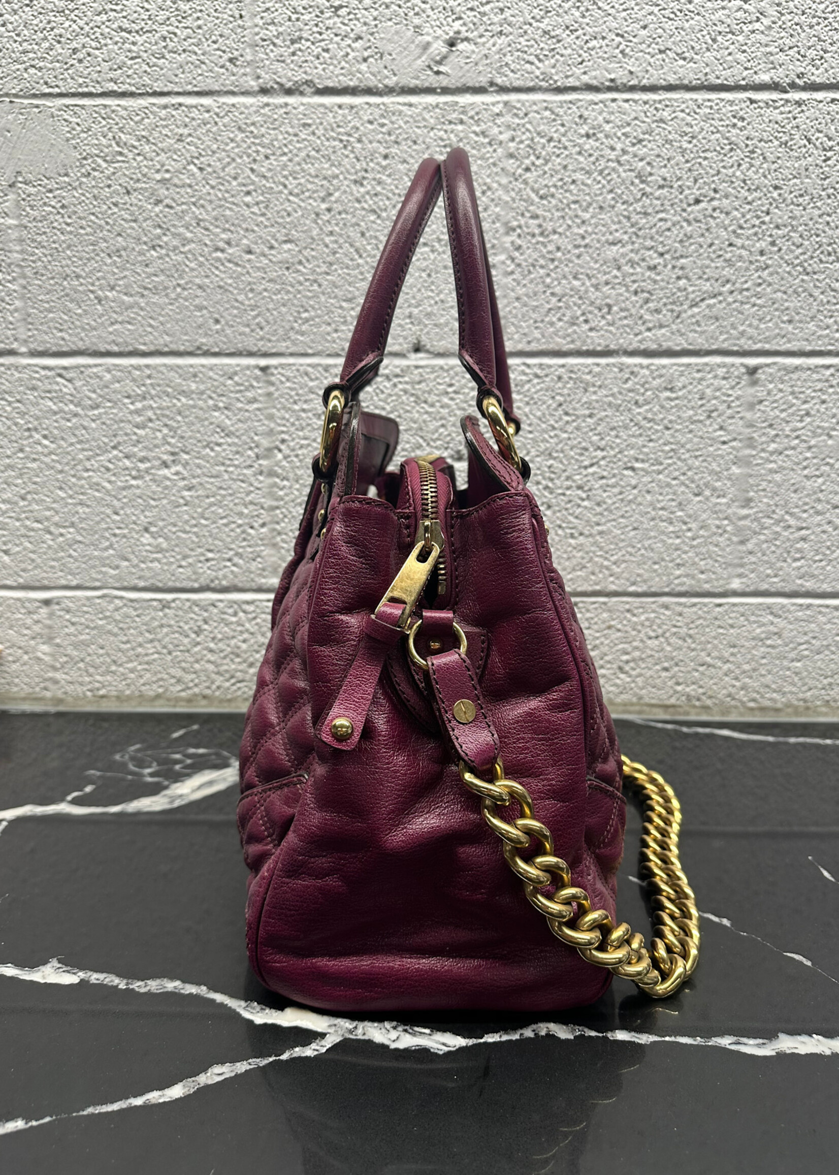 Marc Jacobs Dark Pink Stam Bag