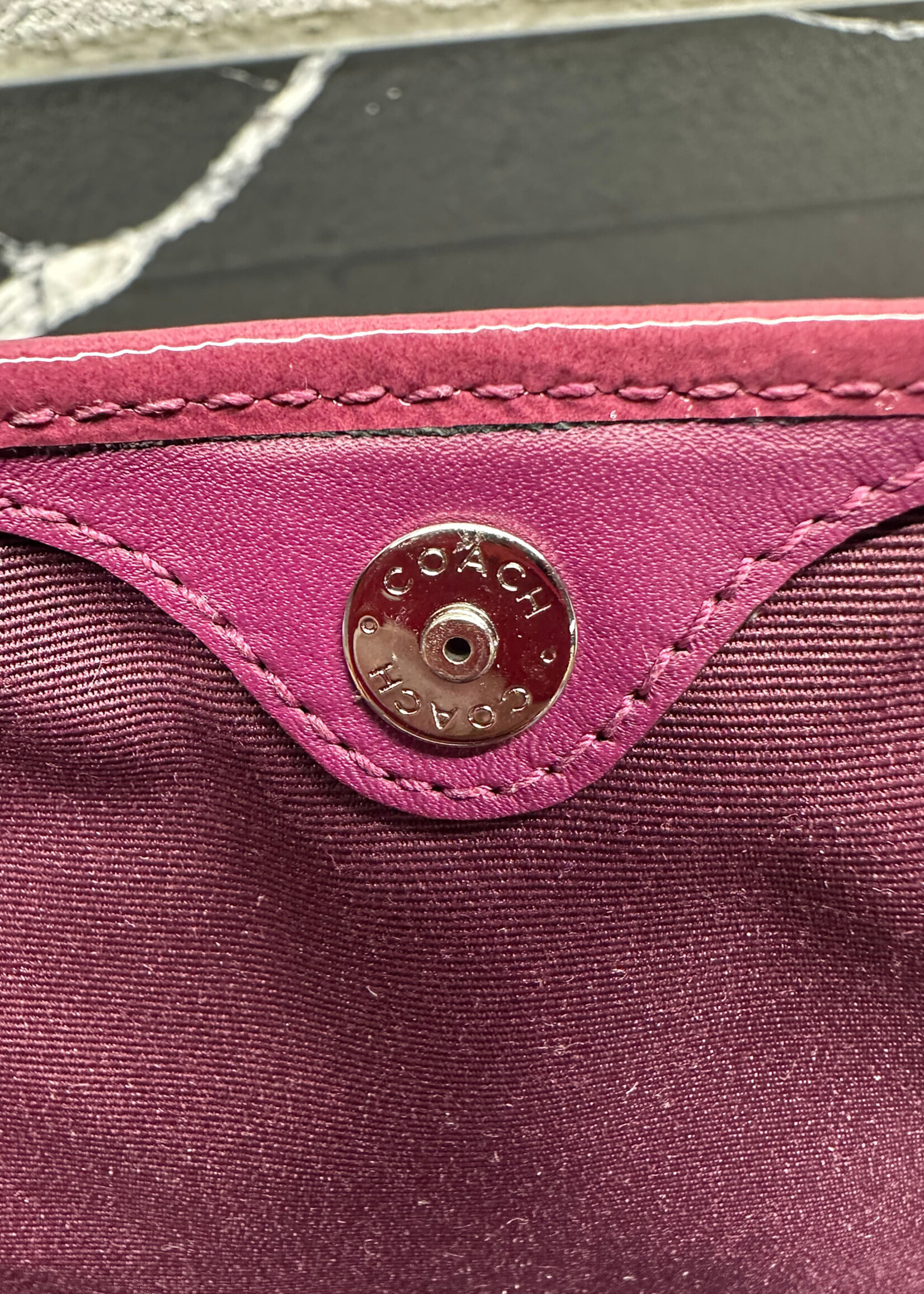 Coach Y2K Pink Patent Shoulder Bag