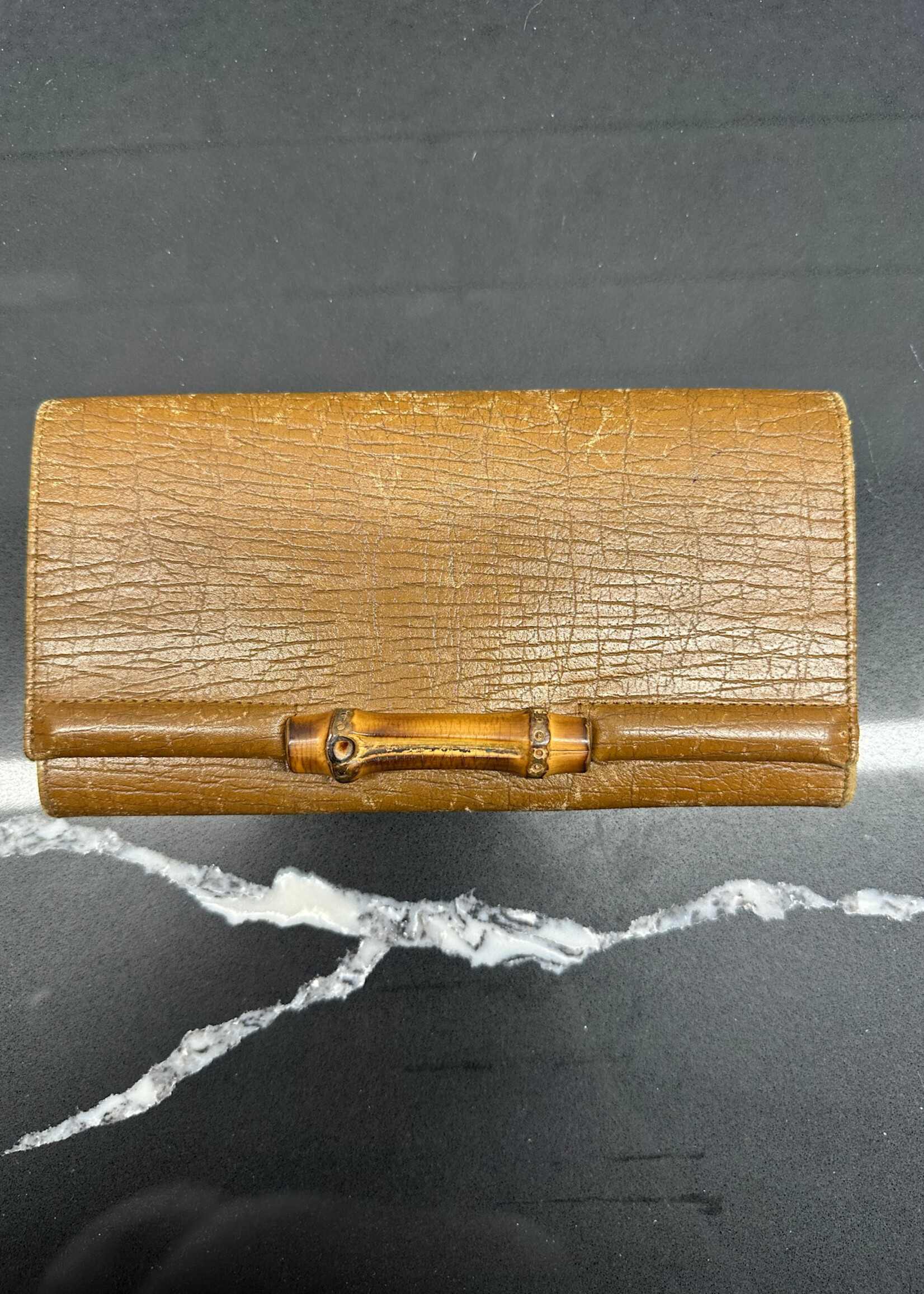 GUCCI BAMBOO BROWN WALLET AS IS
