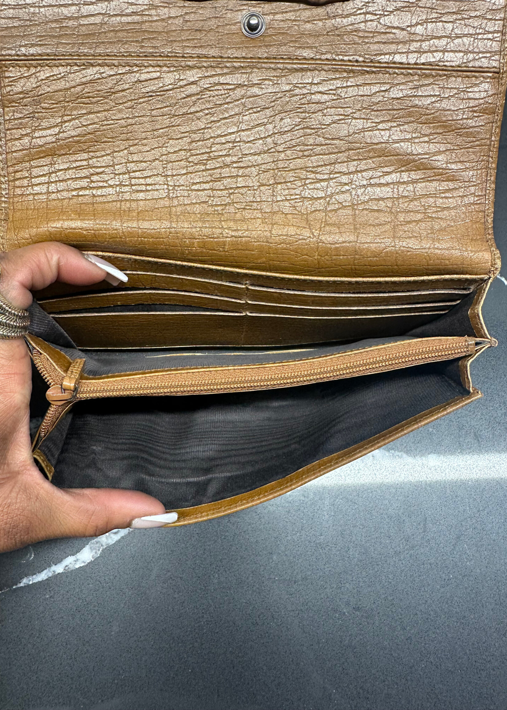 GUCCI BAMBOO BROWN WALLET AS IS