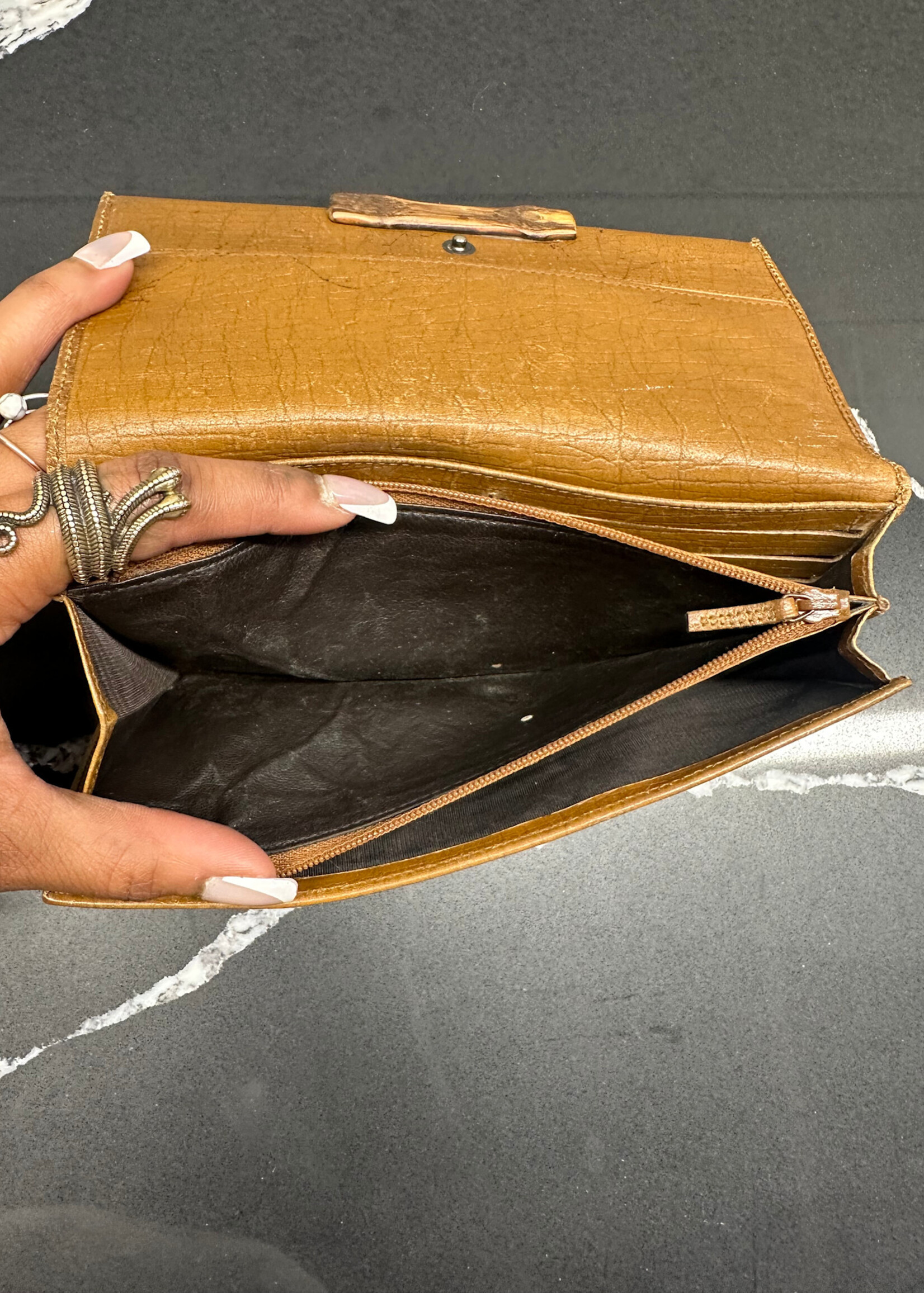 GUCCI BAMBOO BROWN WALLET AS IS