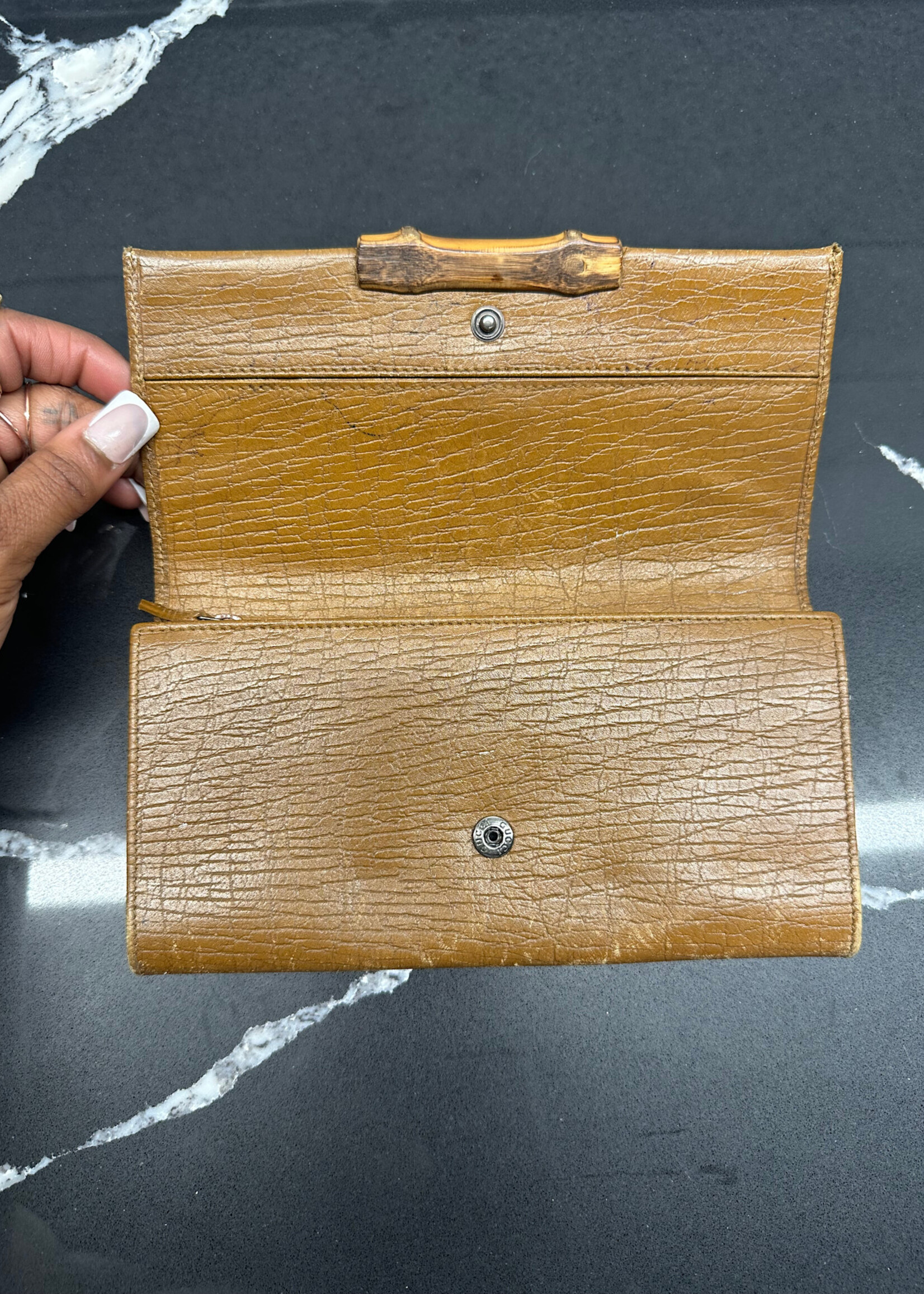 GUCCI BAMBOO BROWN WALLET AS IS