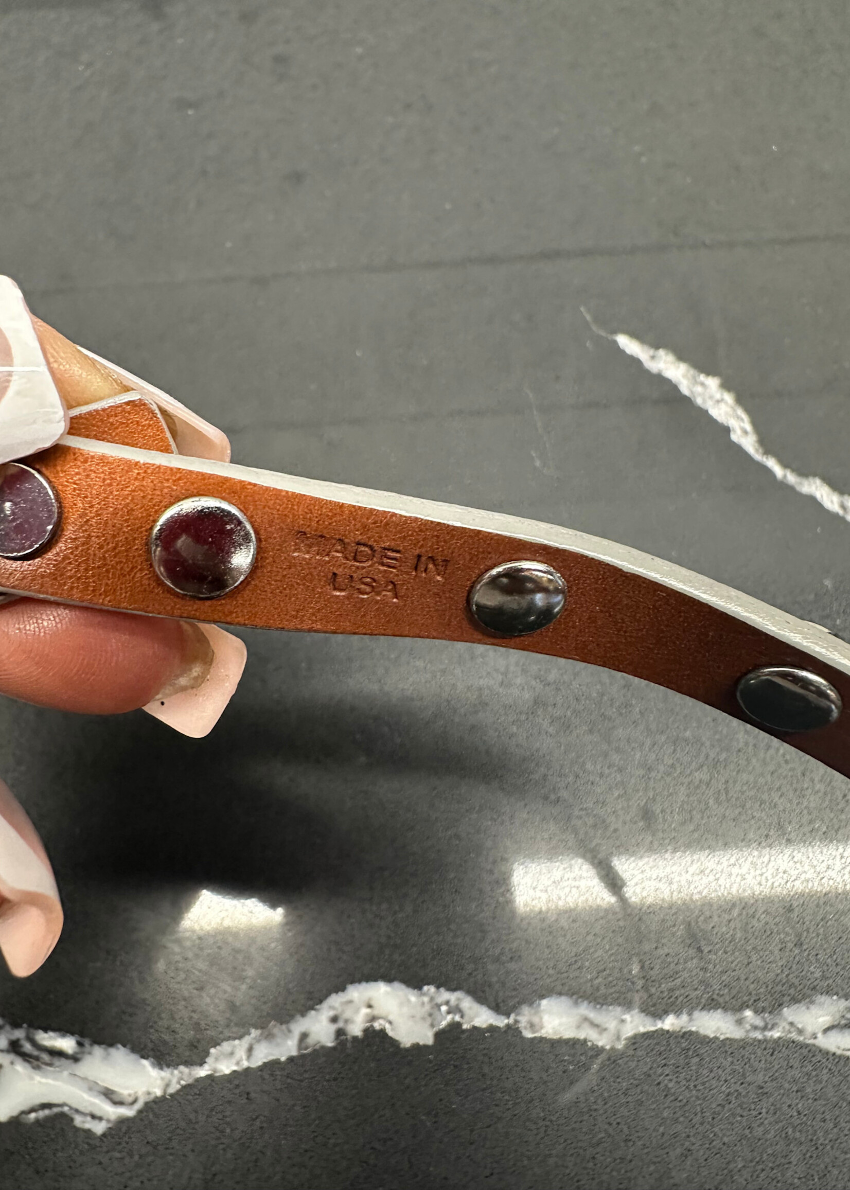 Tory Burch Silver Leather Bracelet