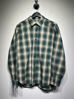 BAPE GREEN FLANNEL LS SHIRT L