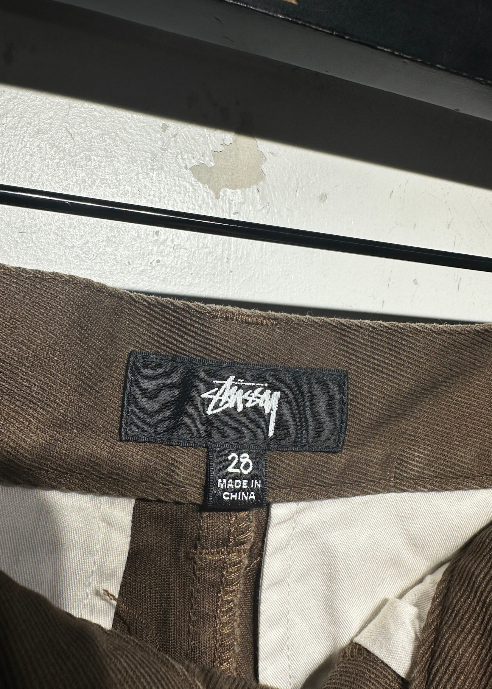 Stussy Brown Canvas Wide Leg Pant 28