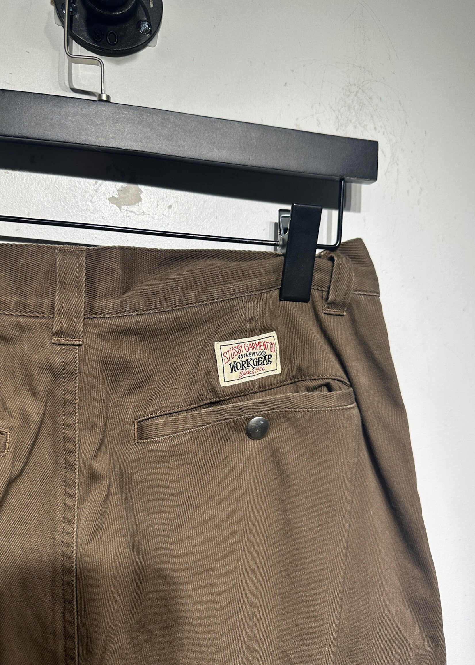 Stussy Brown Canvas Wide Leg Pant 28