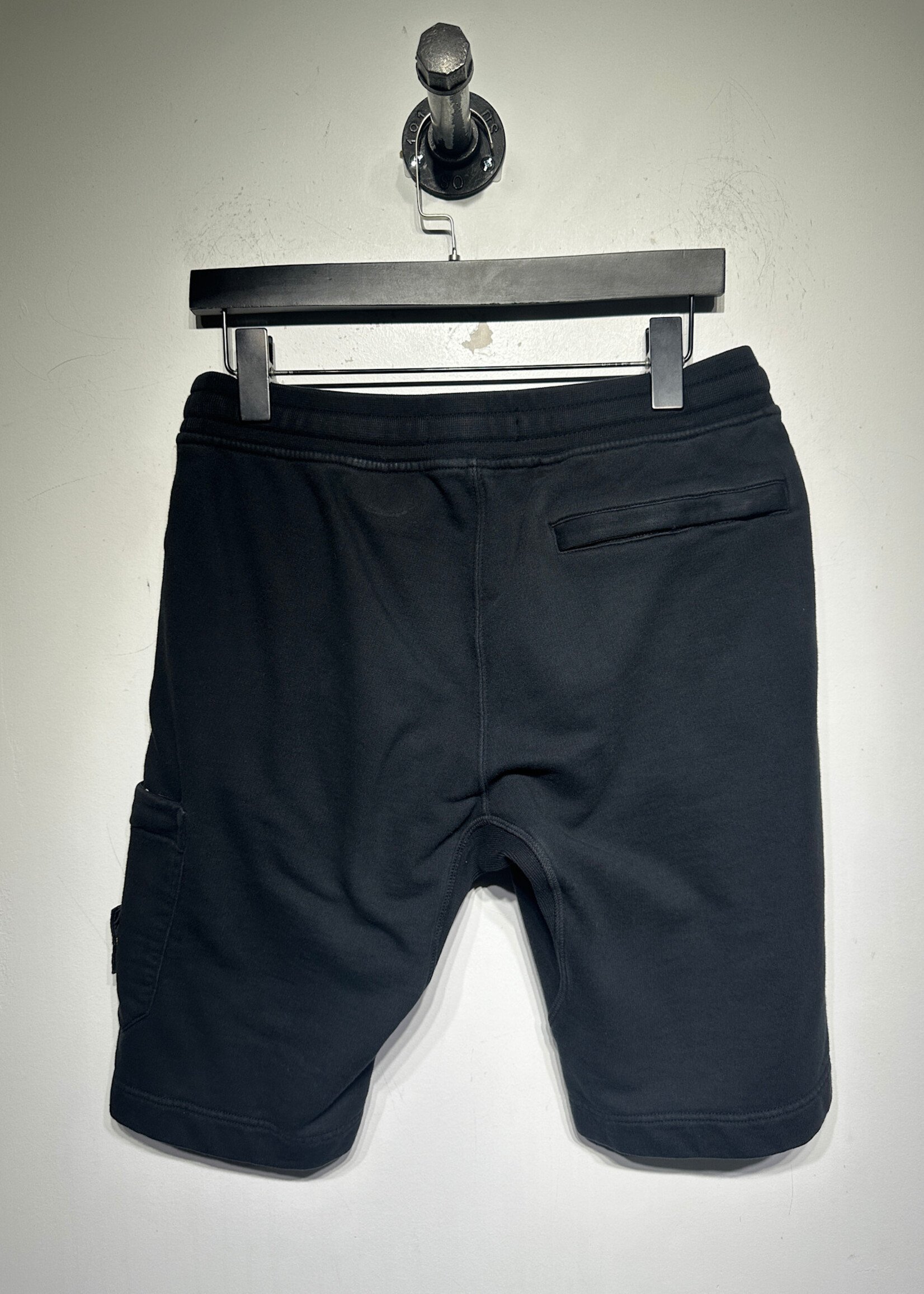 Stone Island Black Cotton Cargo Short Masc 28-30