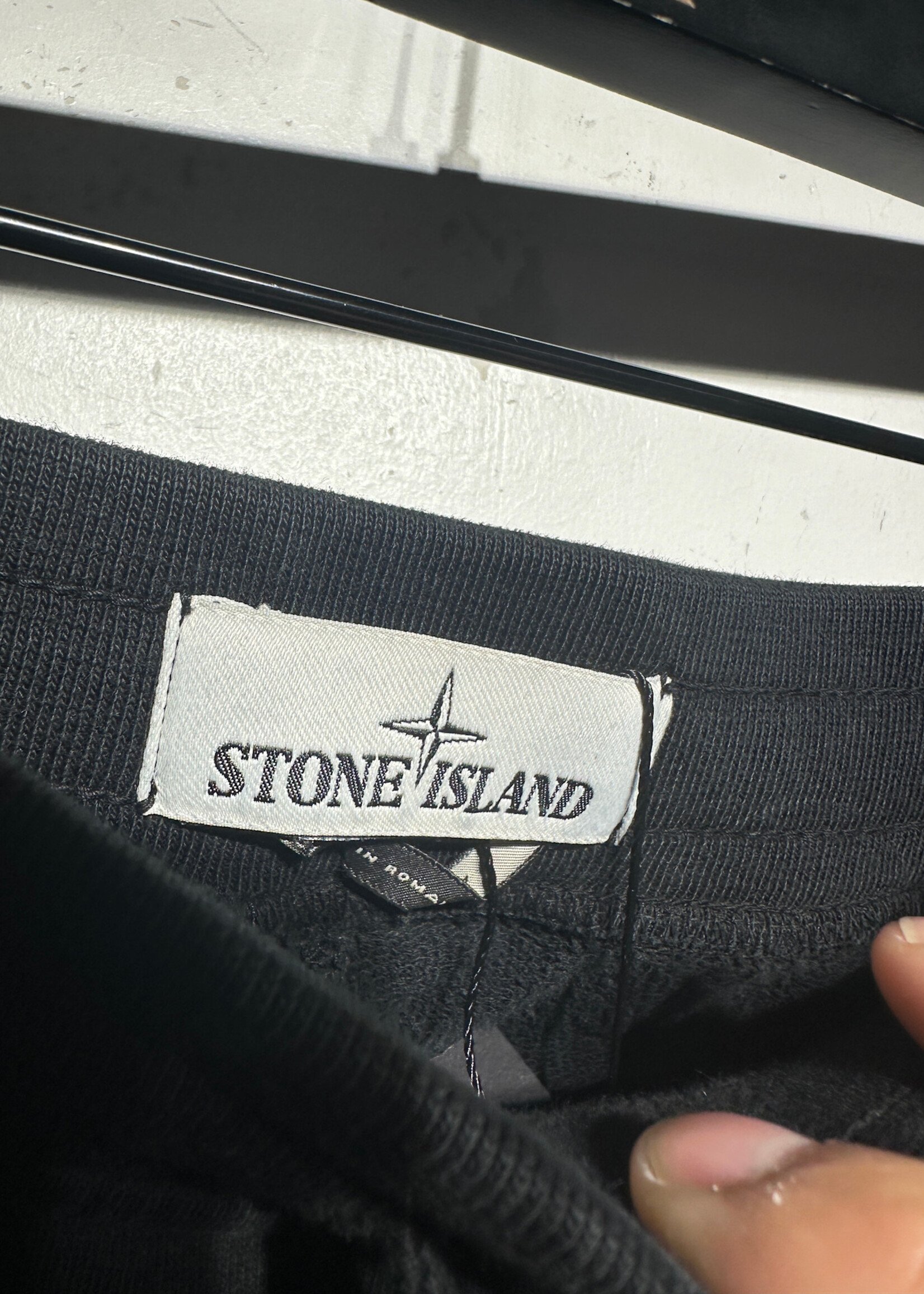 Stone Island Black Cotton Cargo Short Masc 28-30