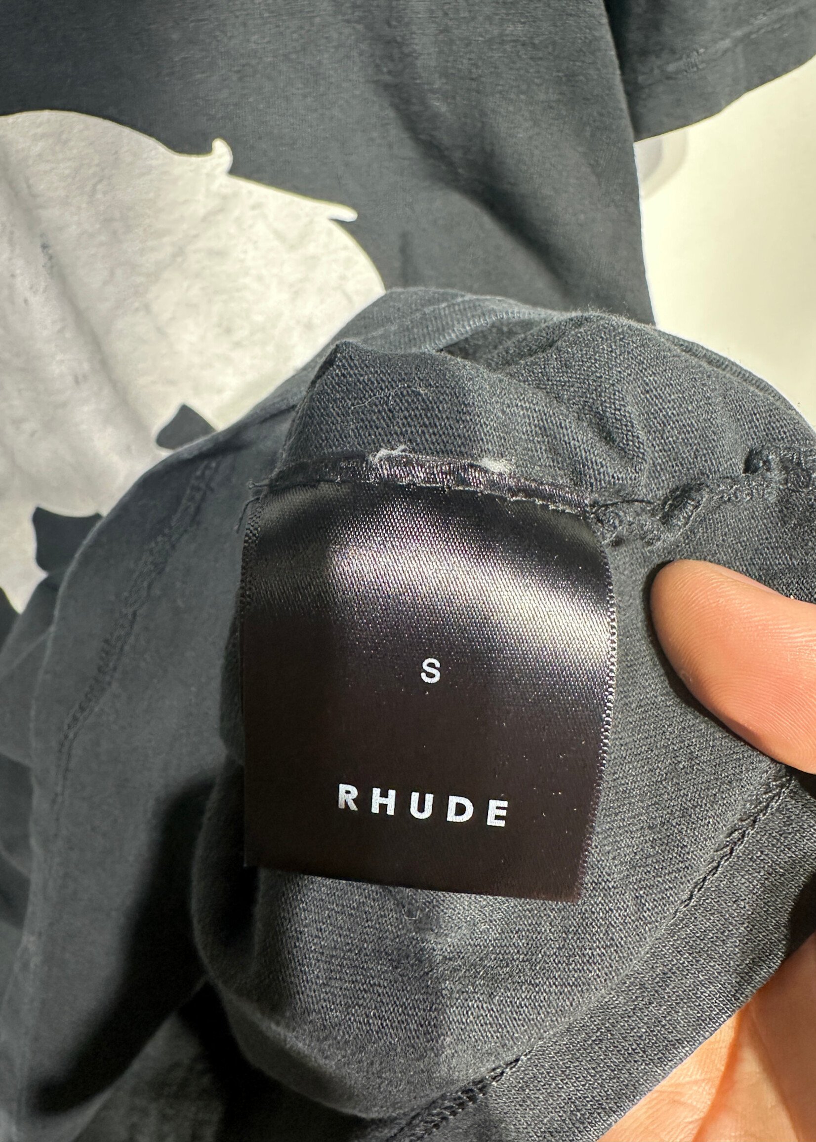 Rhude Black Cowboy Tee L