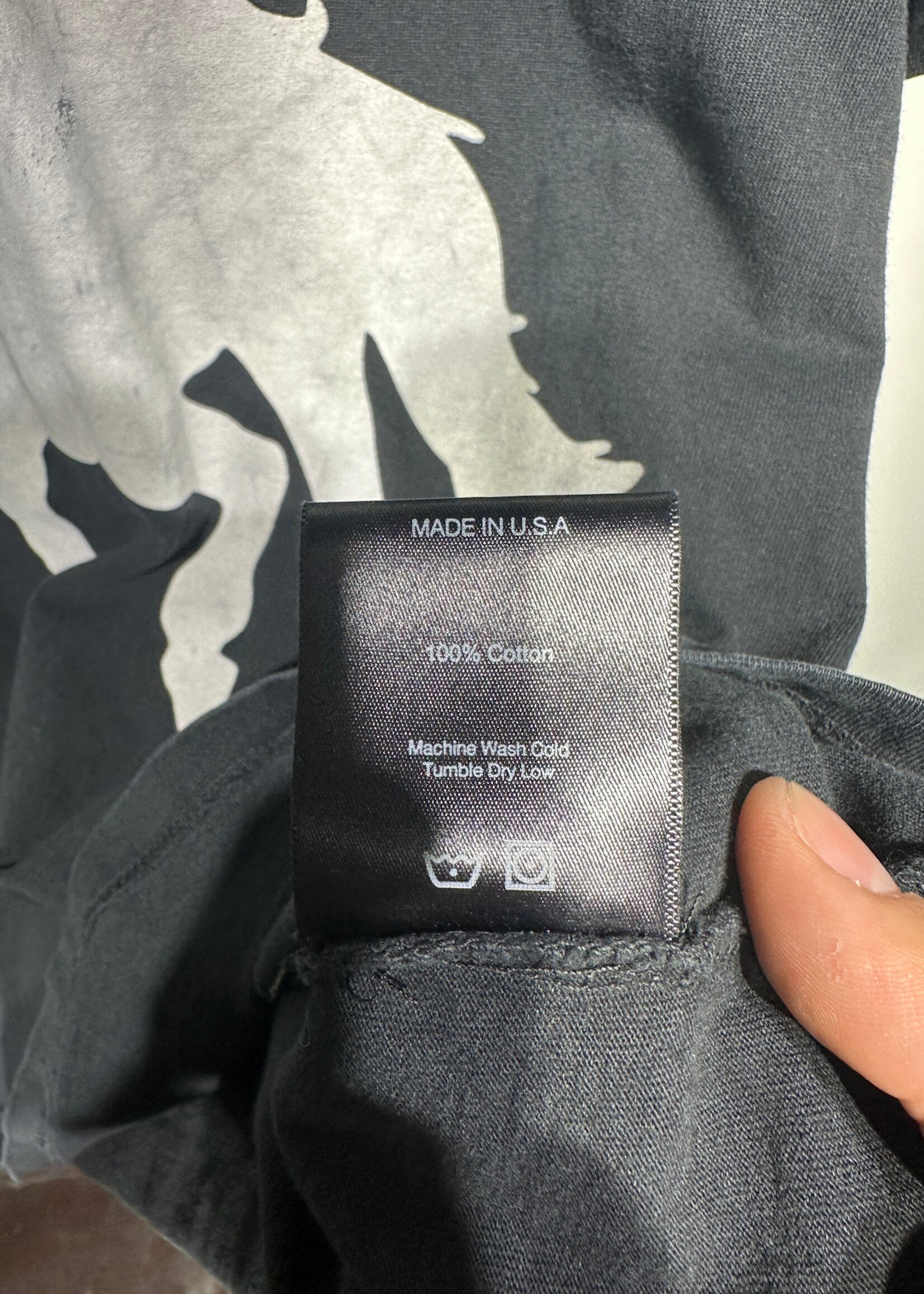 Rhude Black Cowboy Tee L