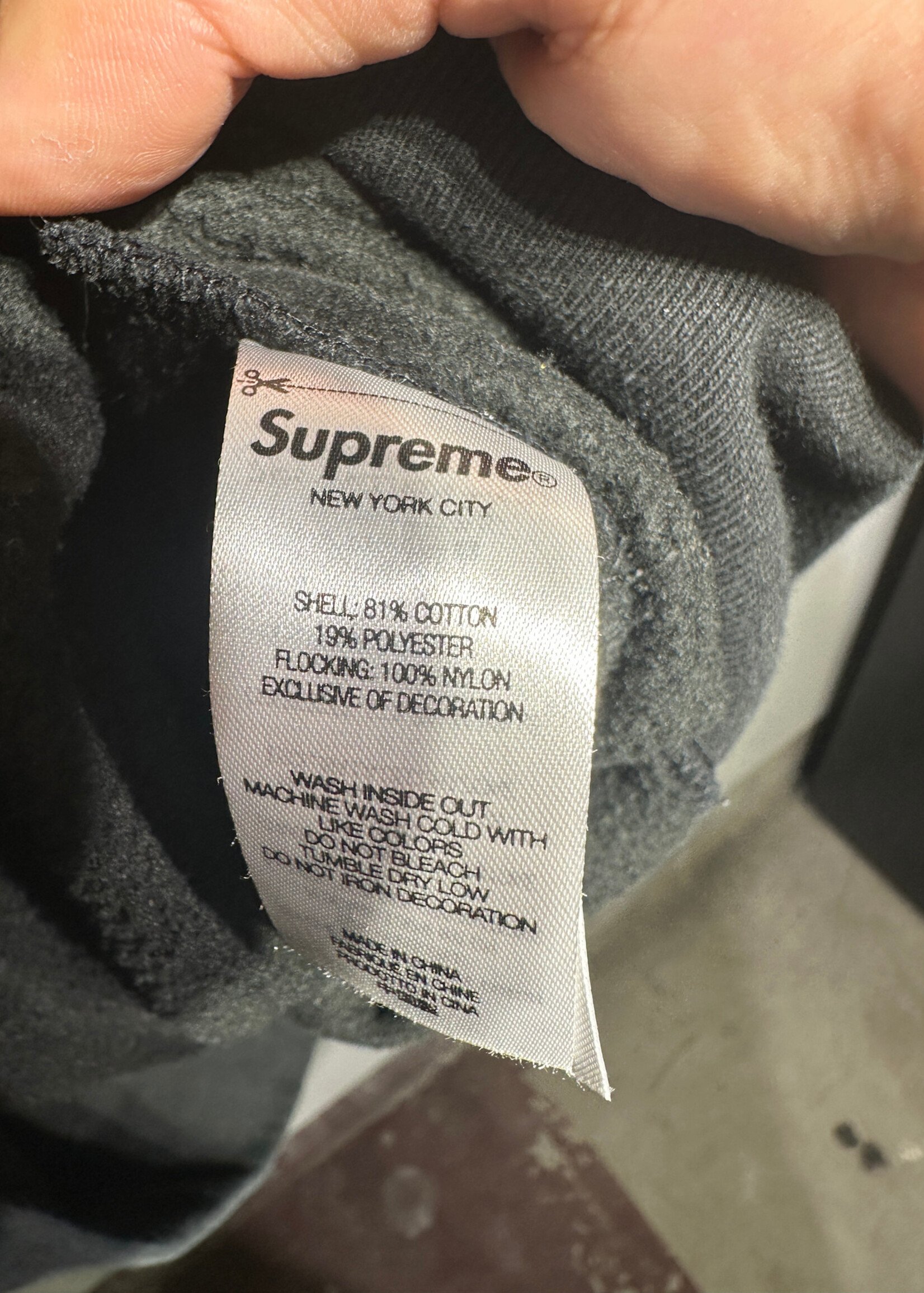 SUPREME WF BLACK YELLOW HOODIE M