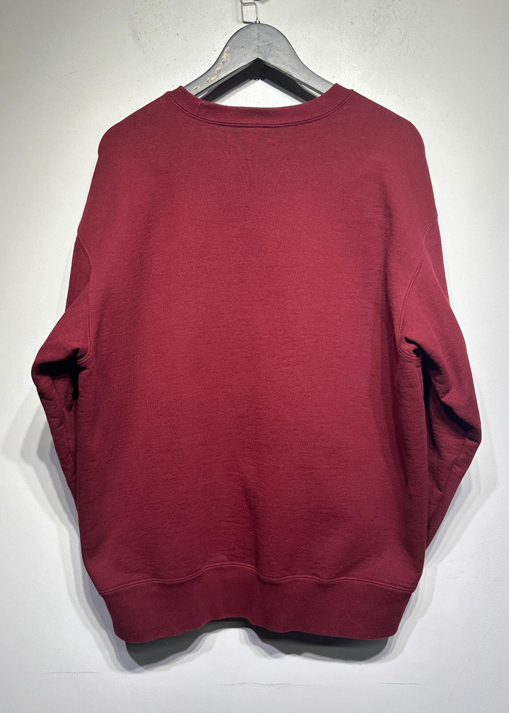 SUPREME MAROON BOX LOGO CREWNECK L