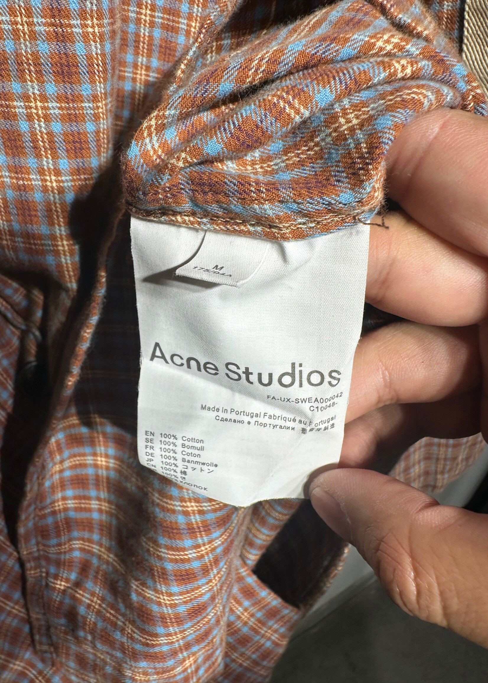 ACNE STUDIOS PLAID PATCH BU L