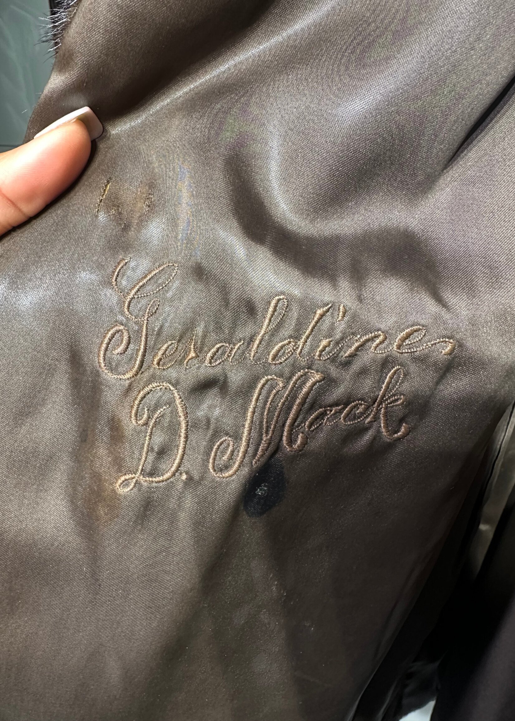 Vintage Dark Brown Mid Length Fur Coat Fem S/M