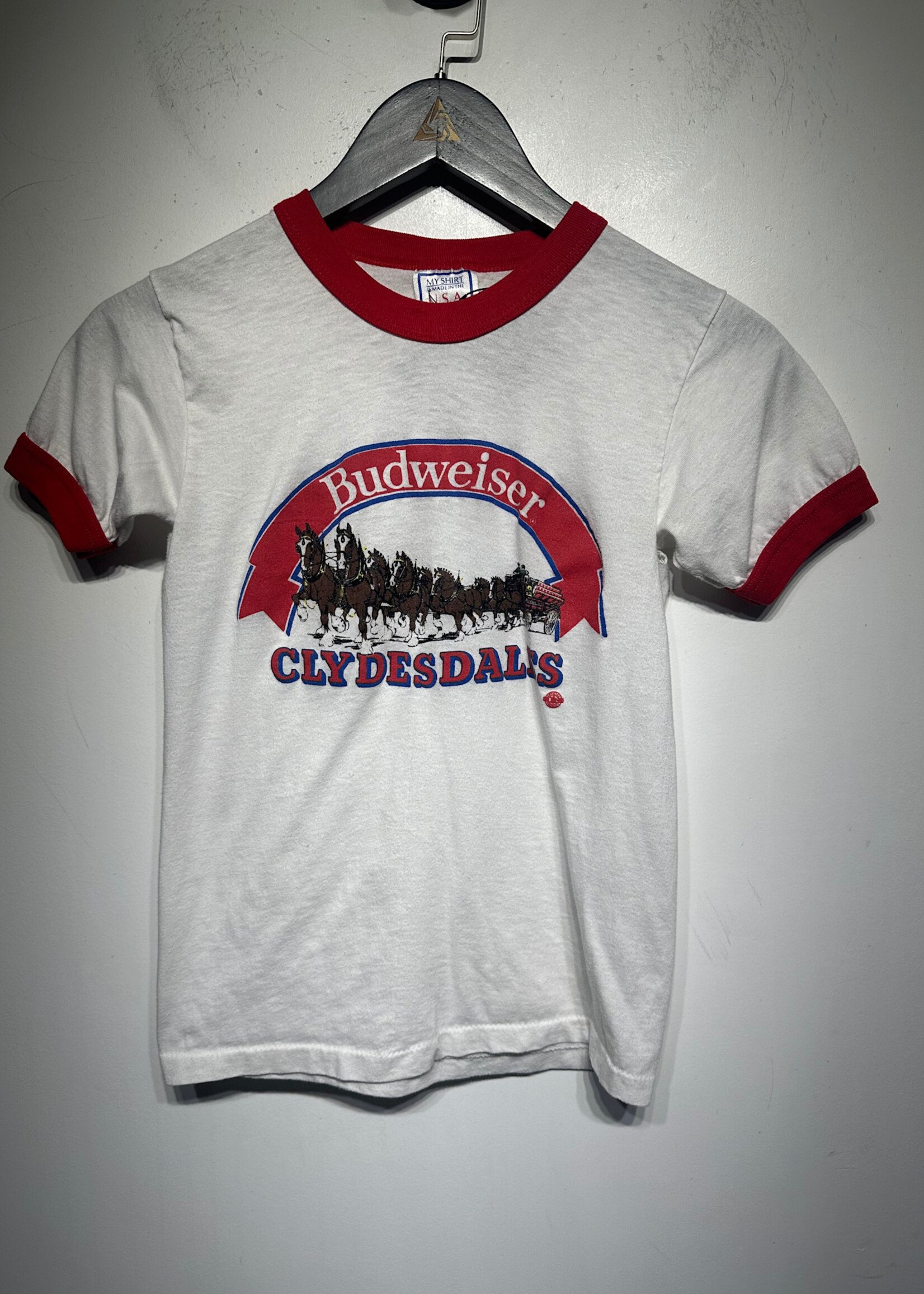 Vintage Budweiser Clydesdales Ringer Tee Fem S