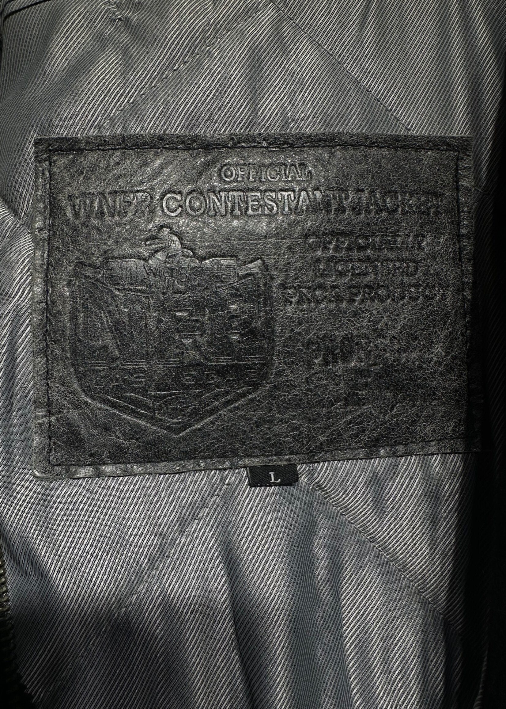 Wrangler NFR Distressed Sleeve Varsity Jacket L