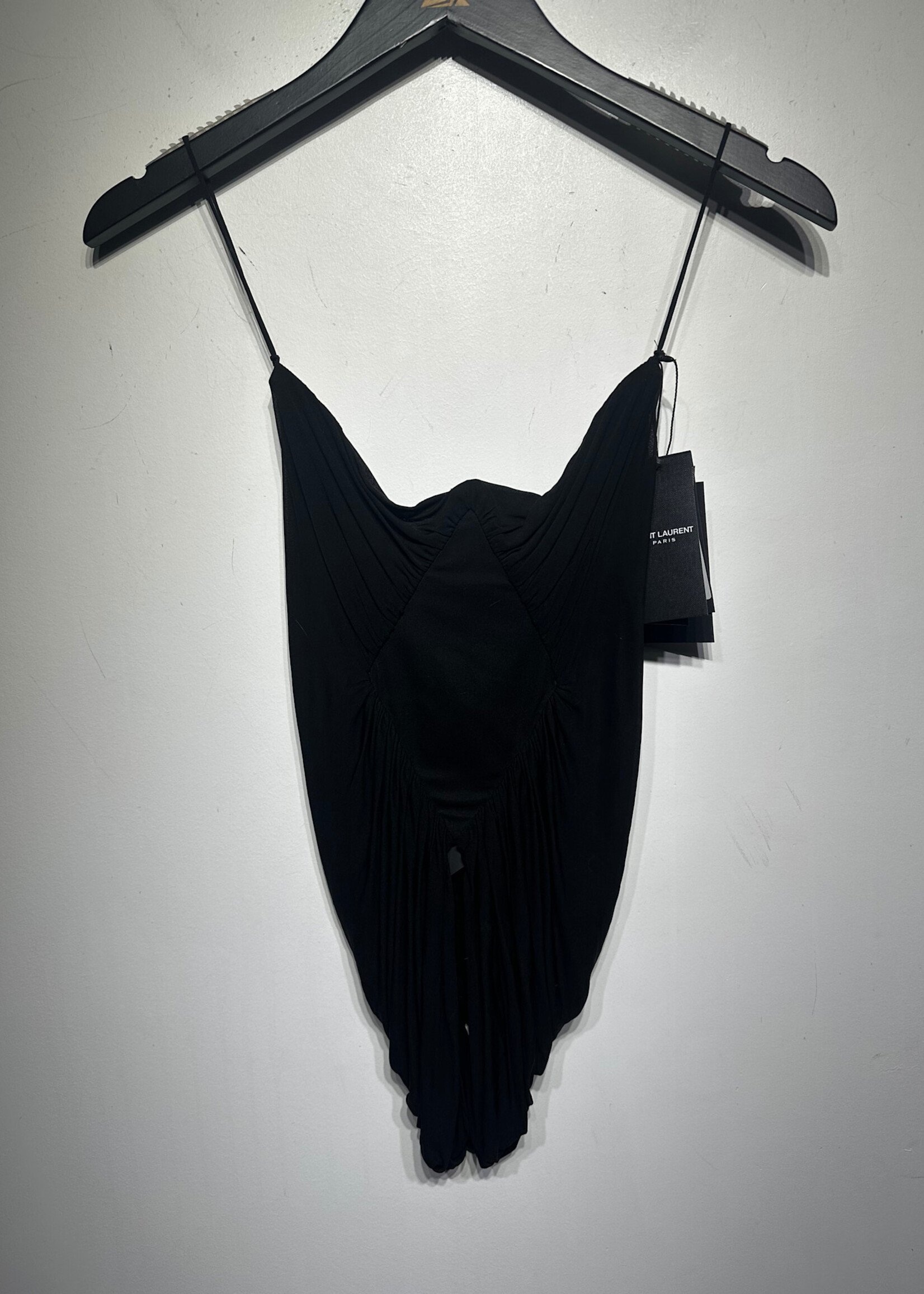 NWT Saint Laurent Pairs Black Jersey Bustier Top S