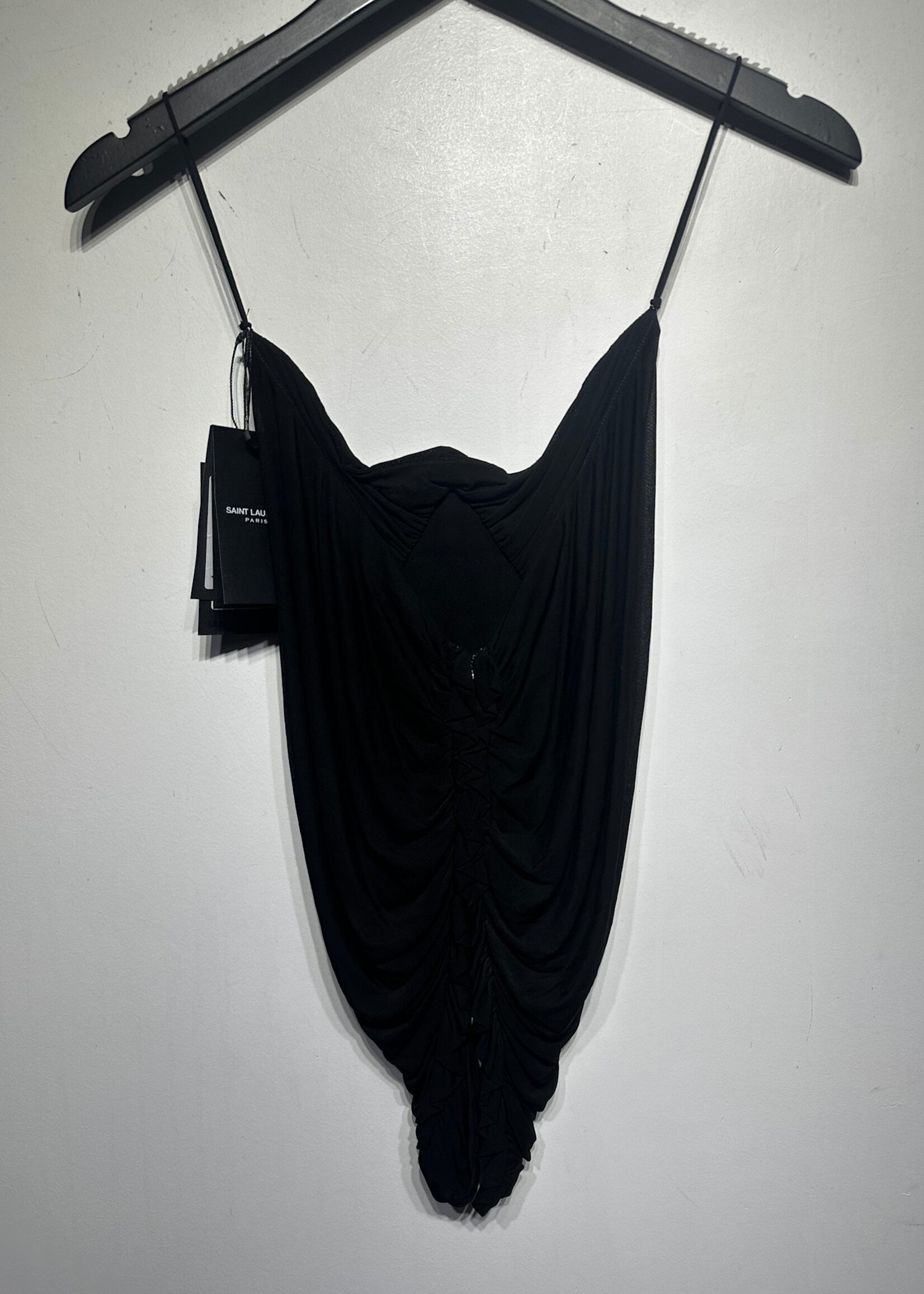 NWT Saint Laurent Pairs Black Jersey Bustier Top S