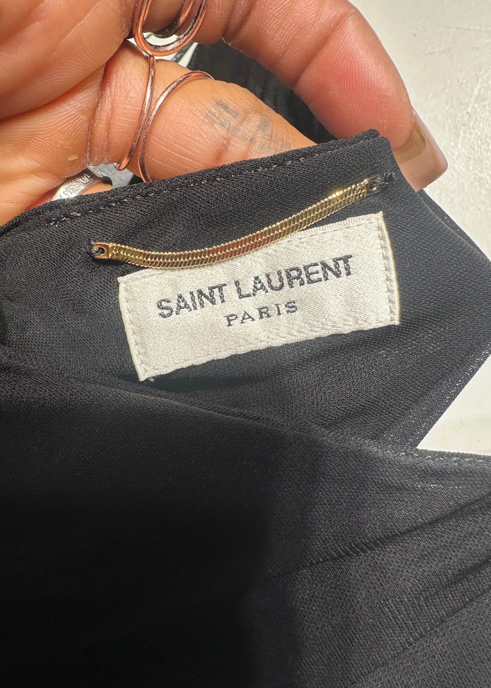 NWT Saint Laurent Pairs Black Jersey Bustier Top S