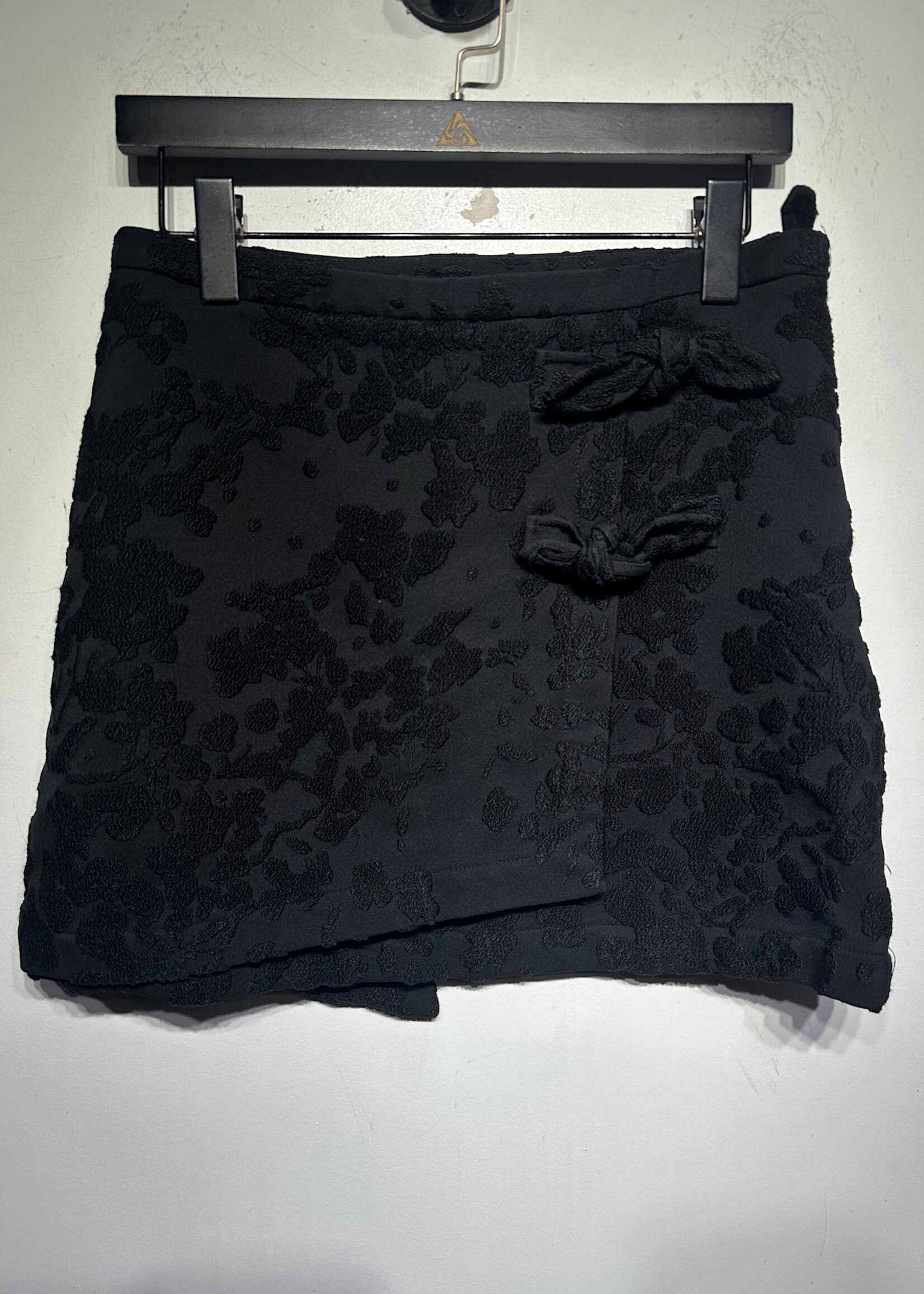 Ganni Black Floral Twill Two PC Set XS