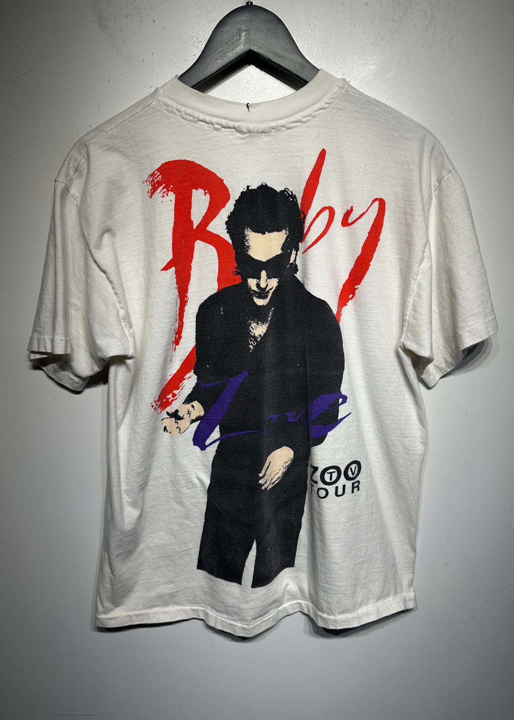 Vintage U2 Achtung Zoo TV Tour Tee L