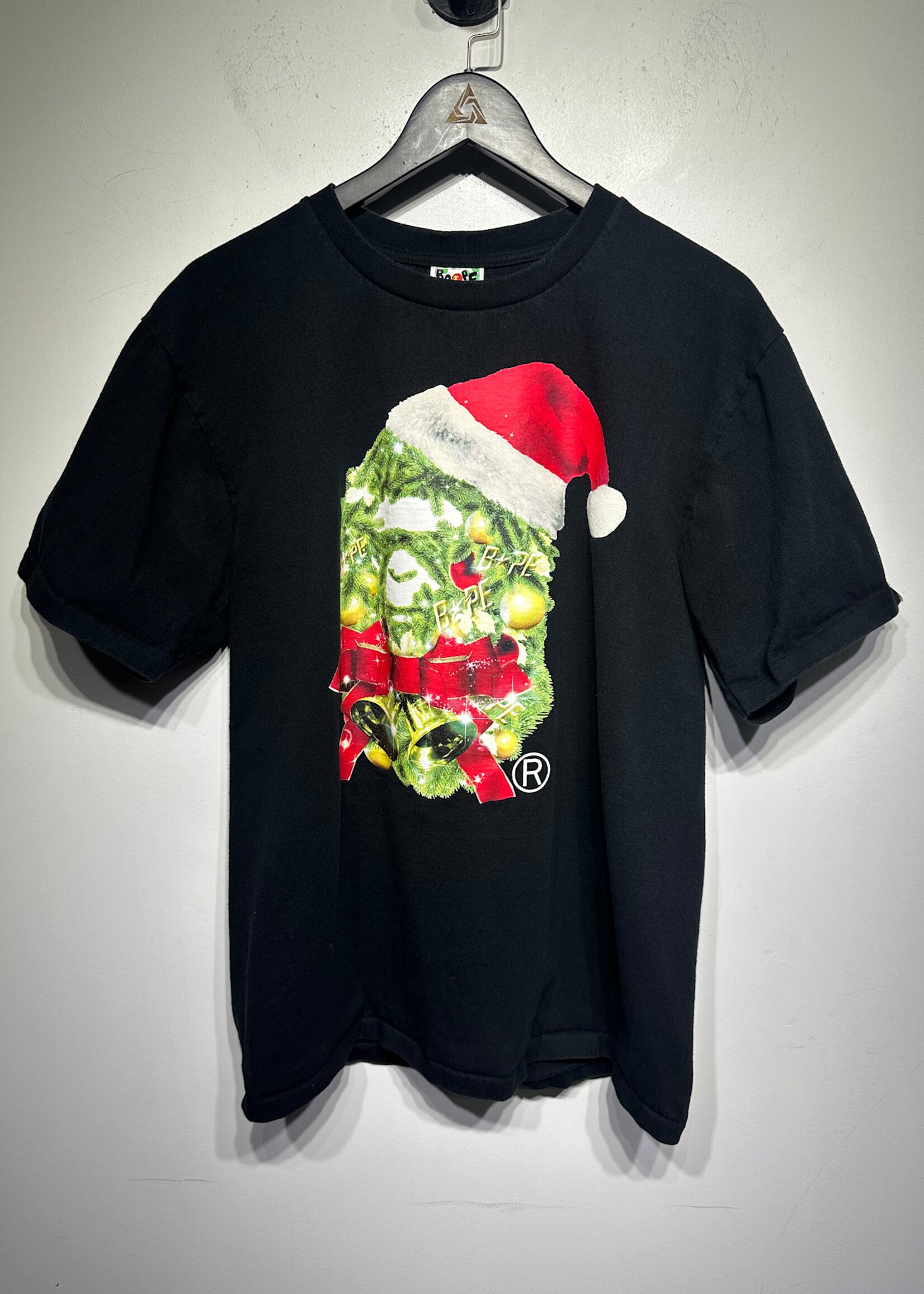 Bape Black Christmas Tree Tee XL