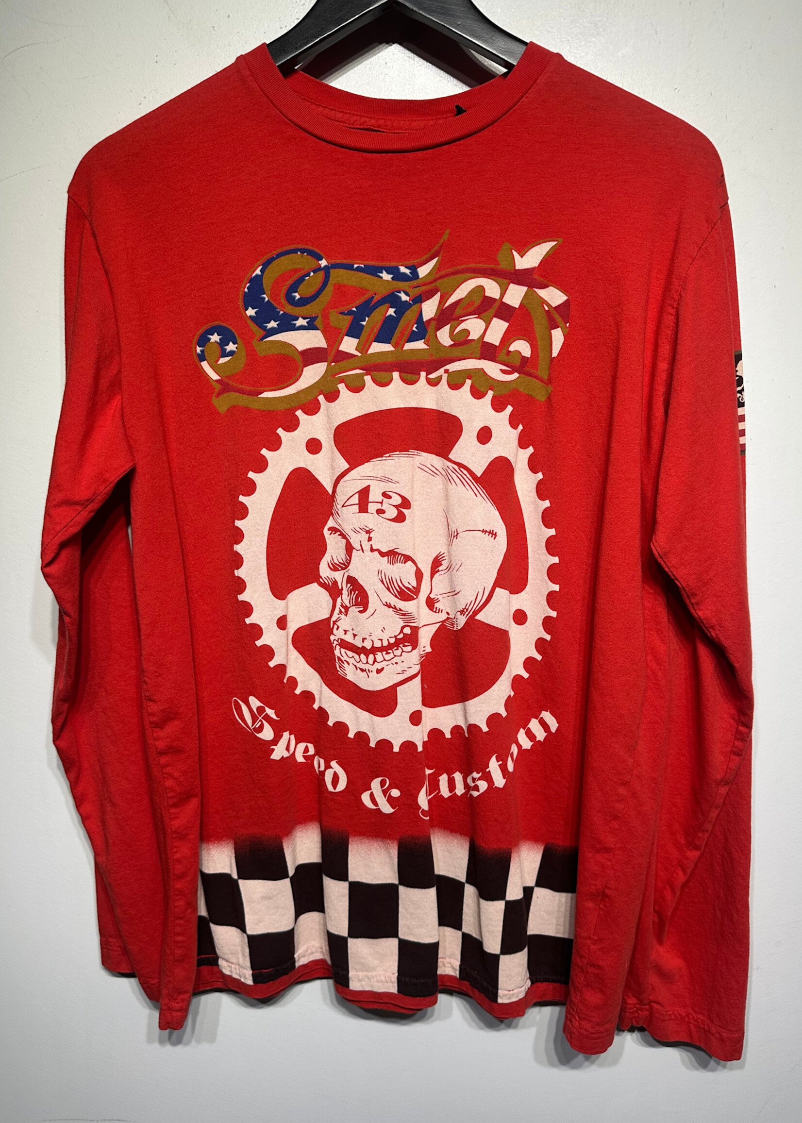 SMET Ed Hardy Red Moto LS L
