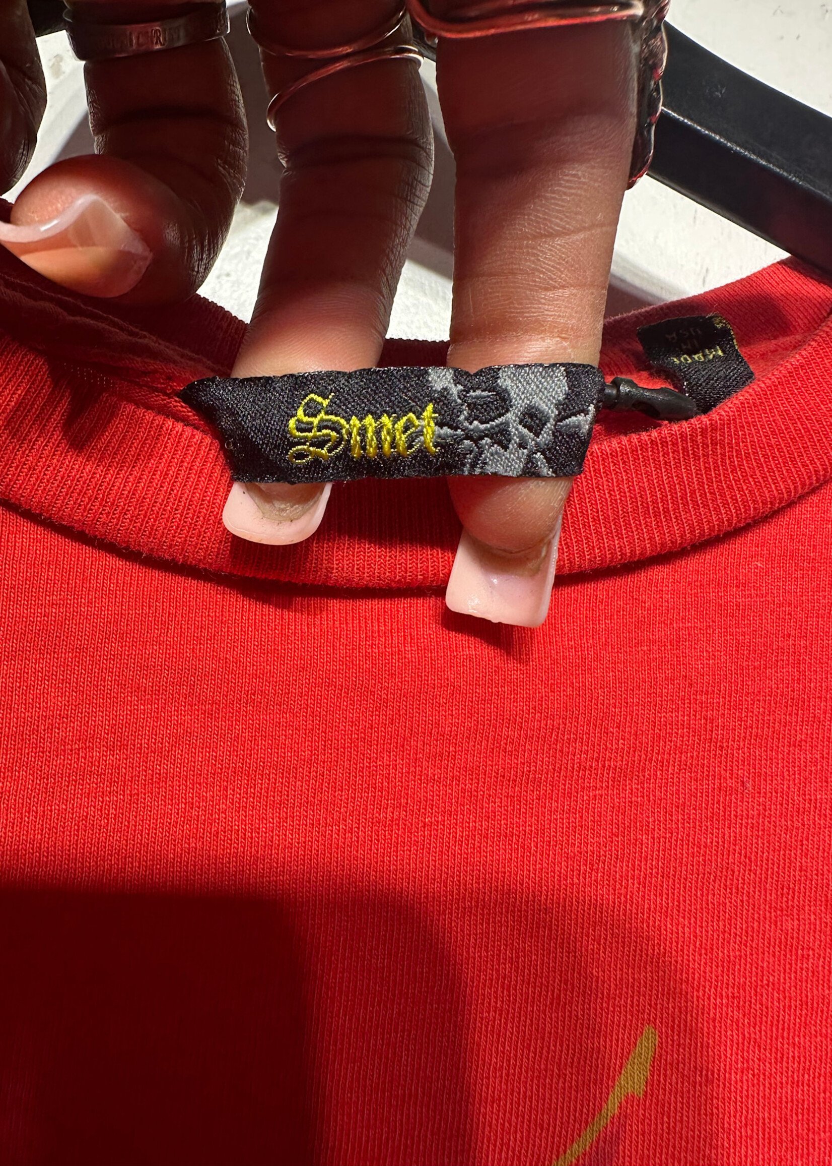 SMET Ed Hardy Red Moto LS L