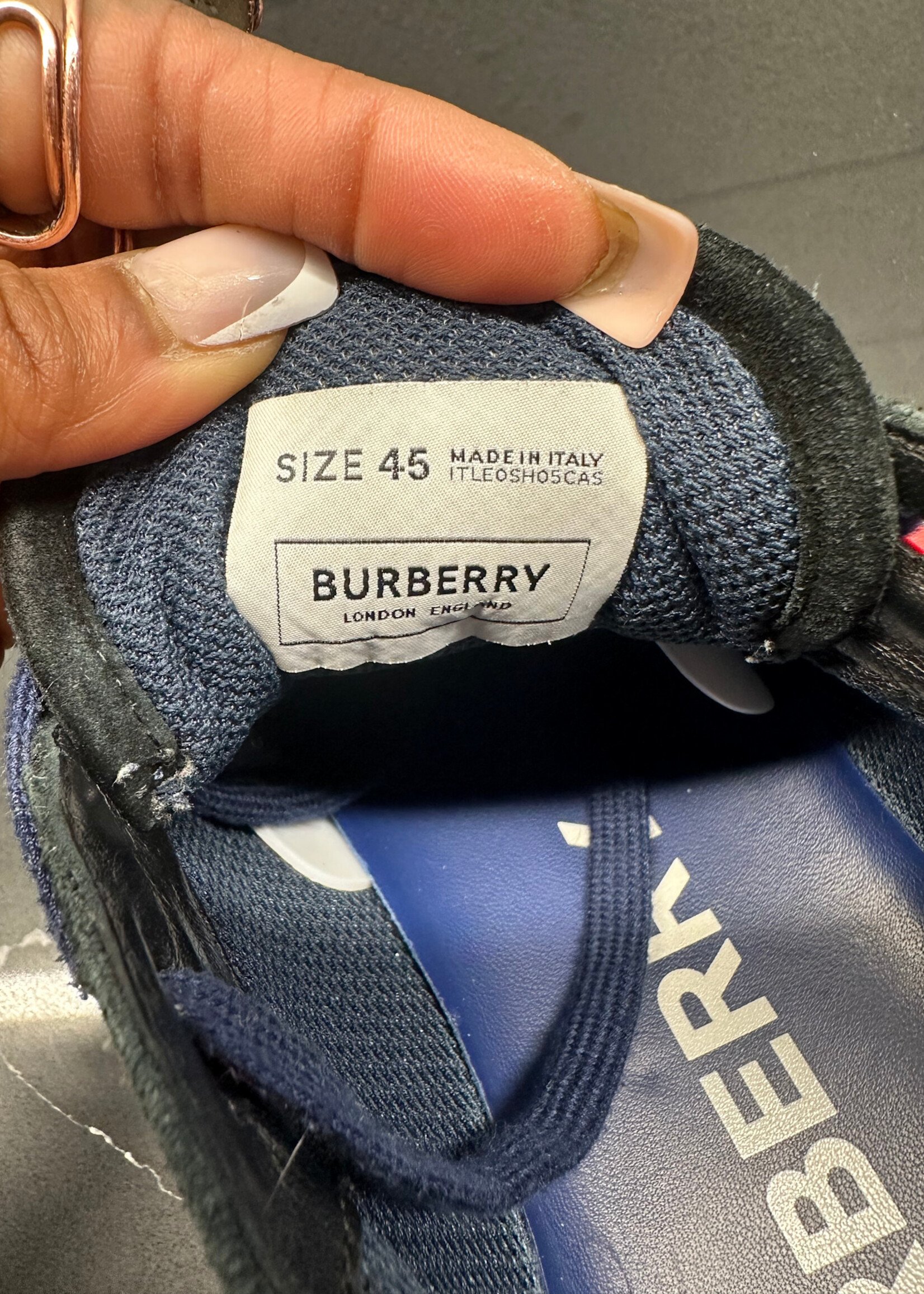 Burberry Blue Velcro Sneaker Masc 11