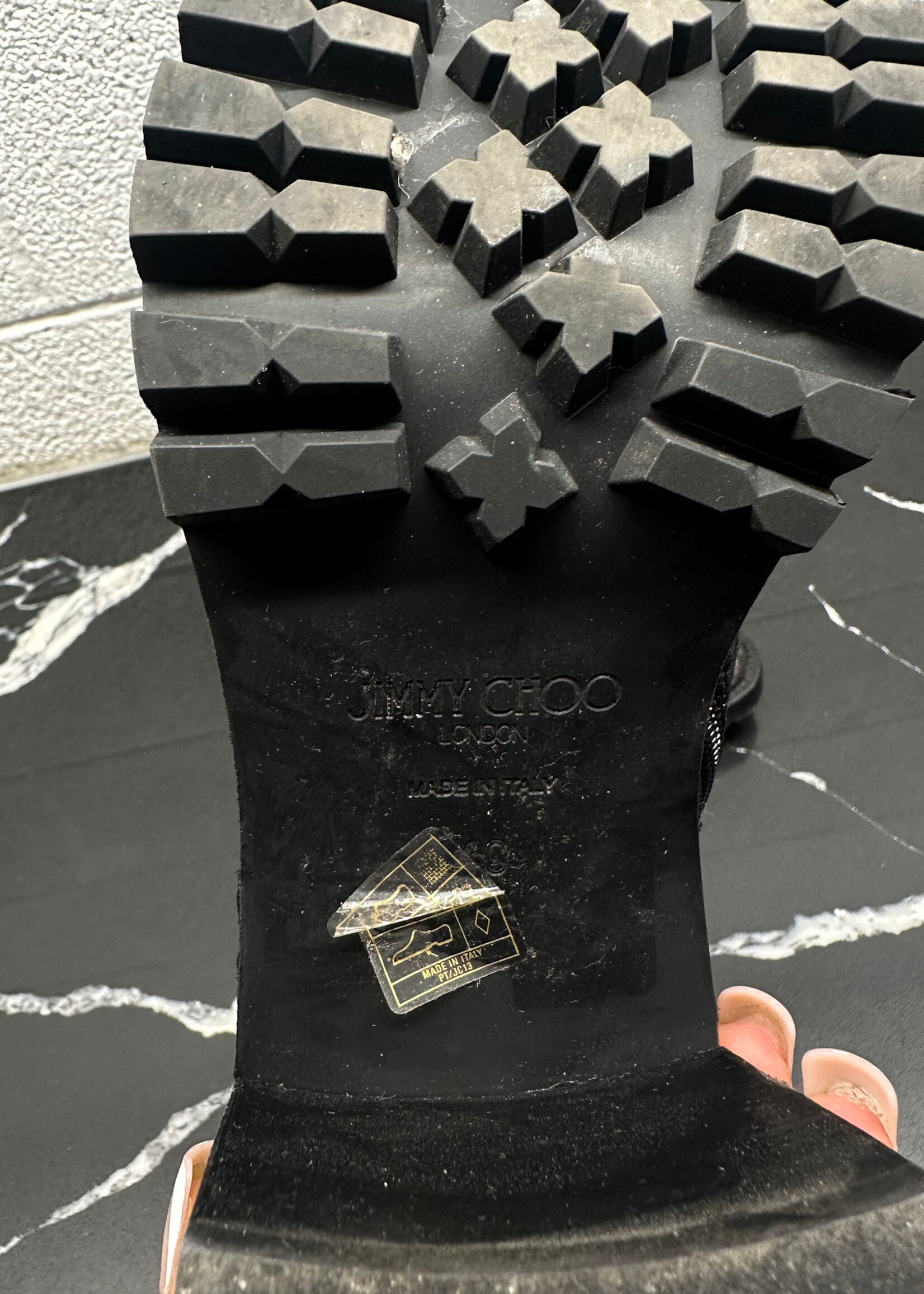 Jimmy Choo Cruz Brocade Zip Up Boots 40/9