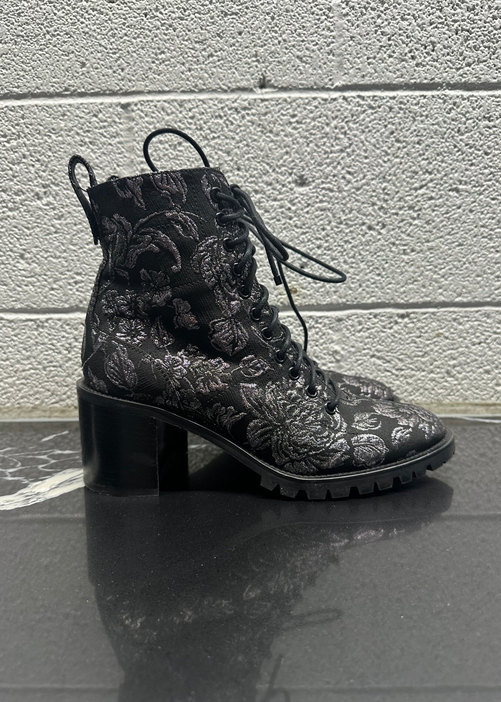 Jimmy Choo Cruz Brocade Zip Up Boots 40/9