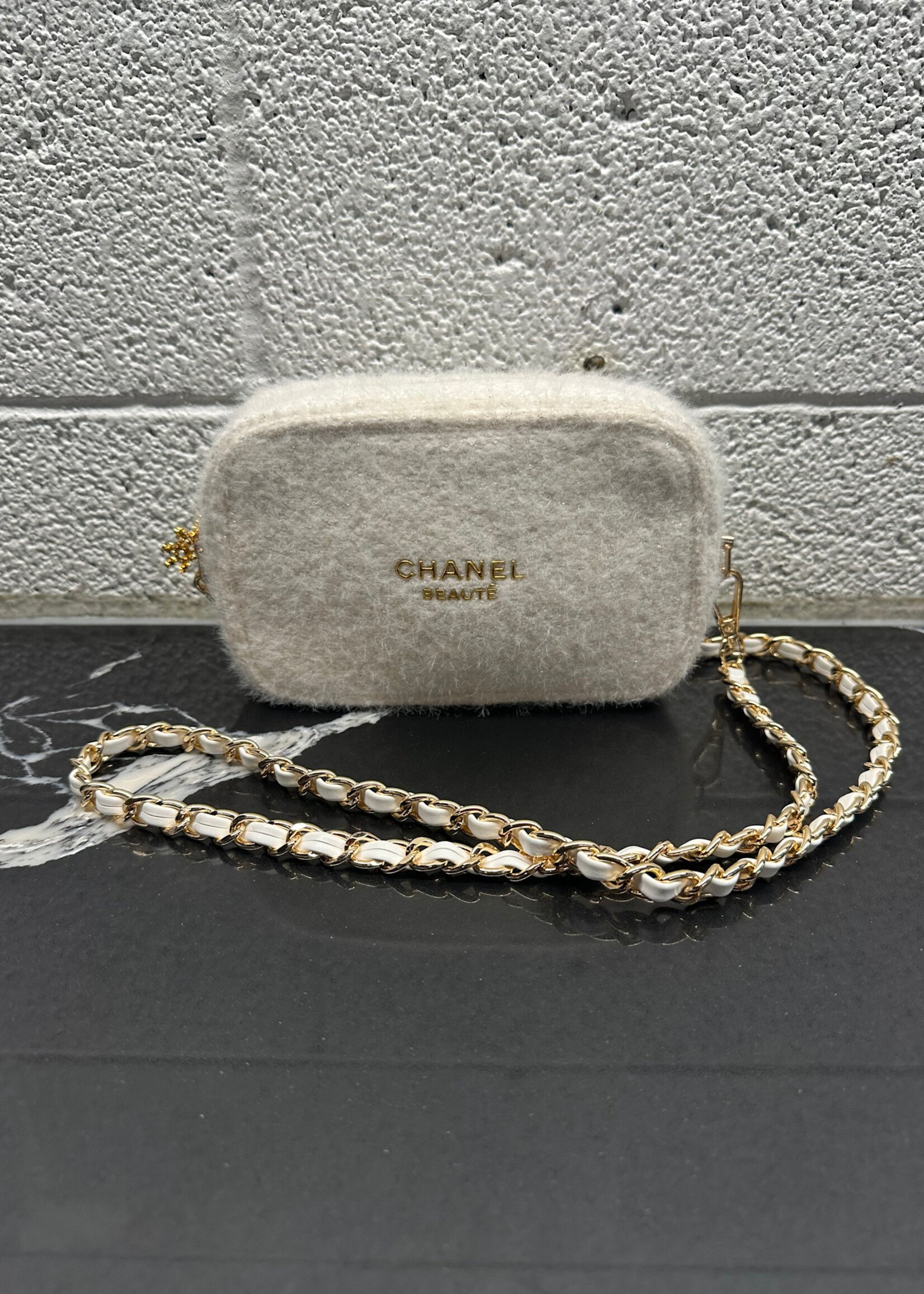 Chanel Beaute White Crossbody