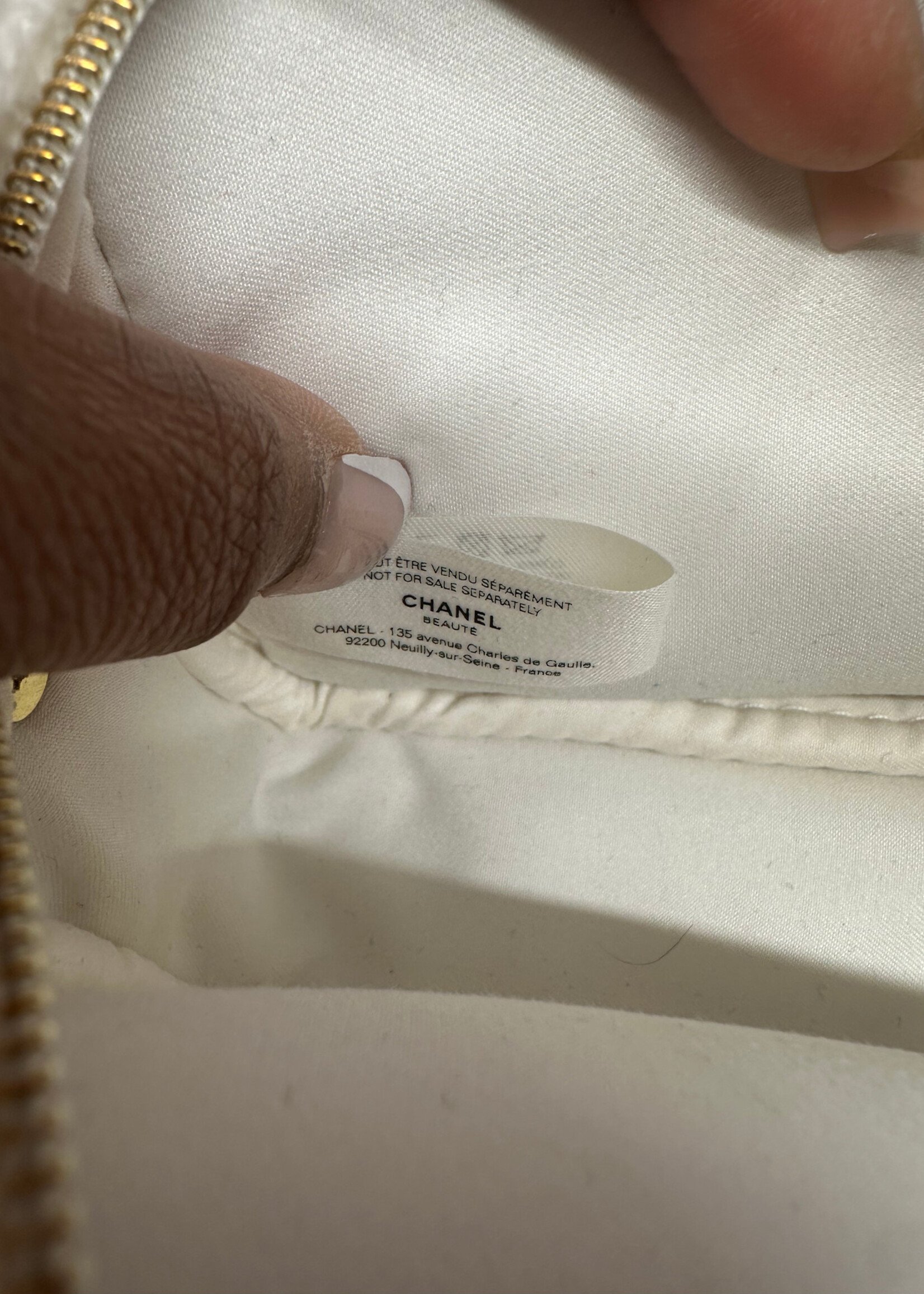 Chanel Beaute White Crossbody