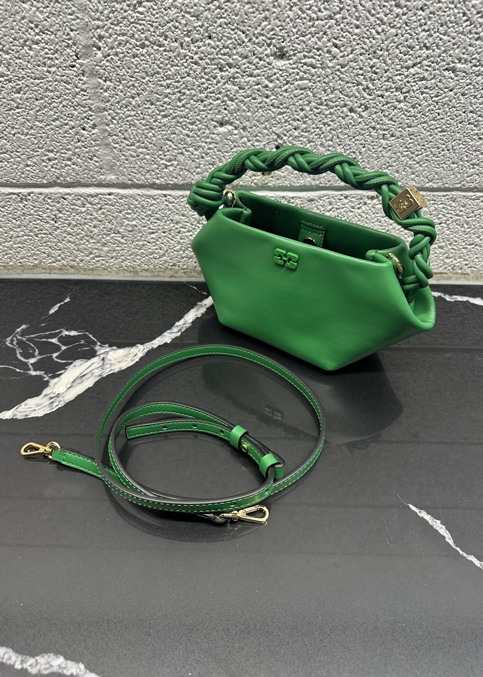 Ganni Green Boo Bag