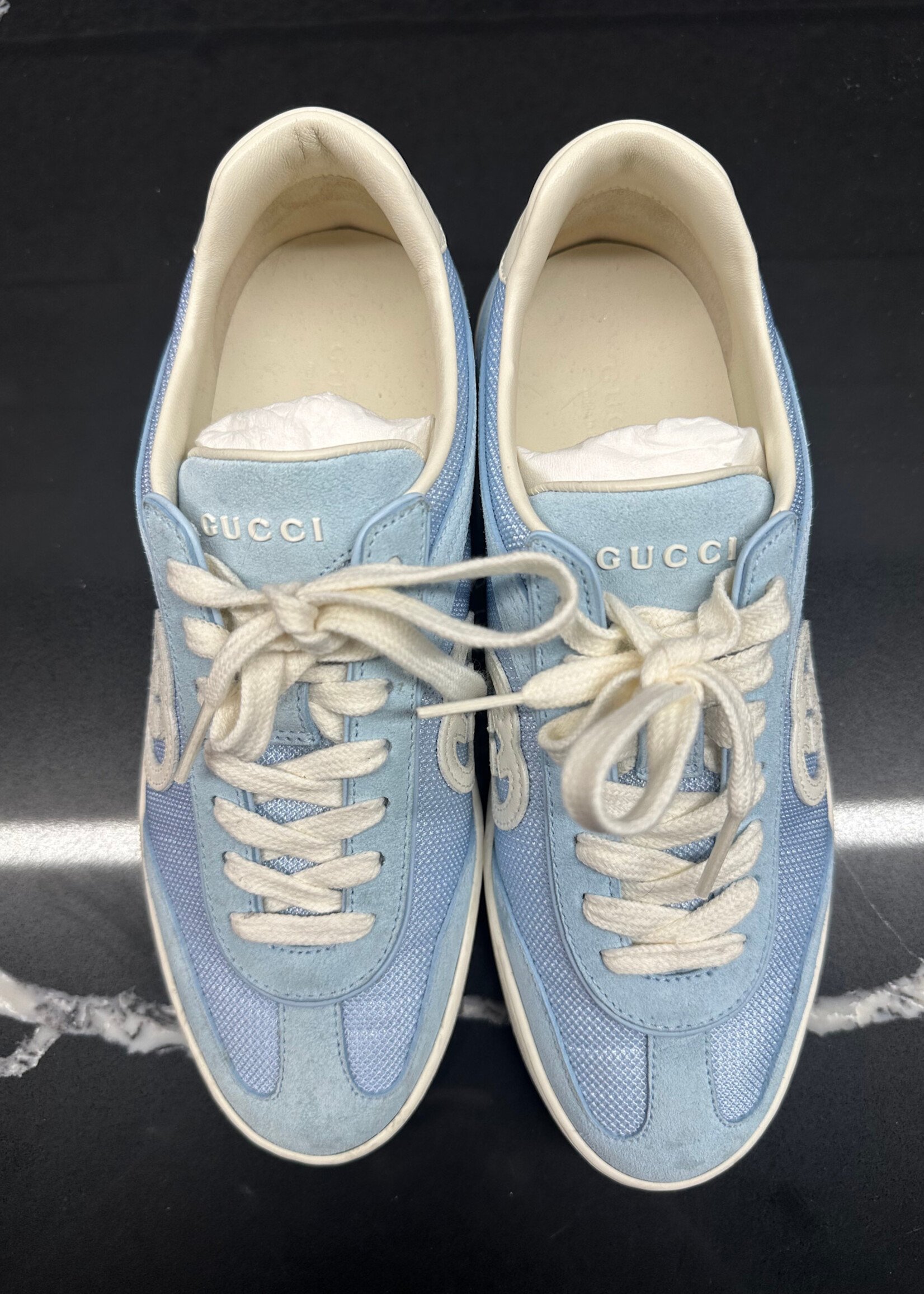 gucci Blue Double G Logo Sneaker Fem 6.5
