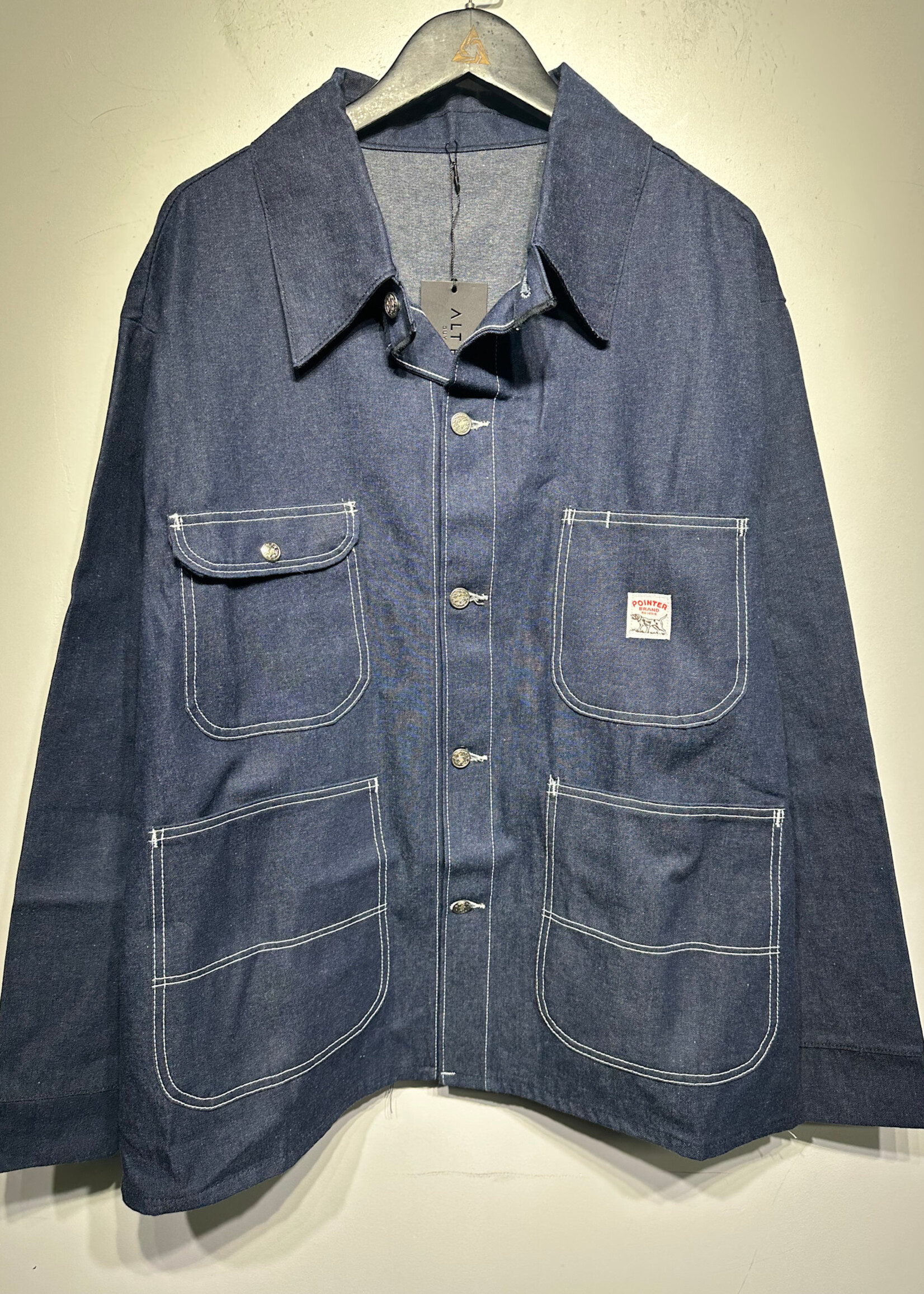 Pointer Brand Vtg Style Dark Wash Chore Coat Masc XL