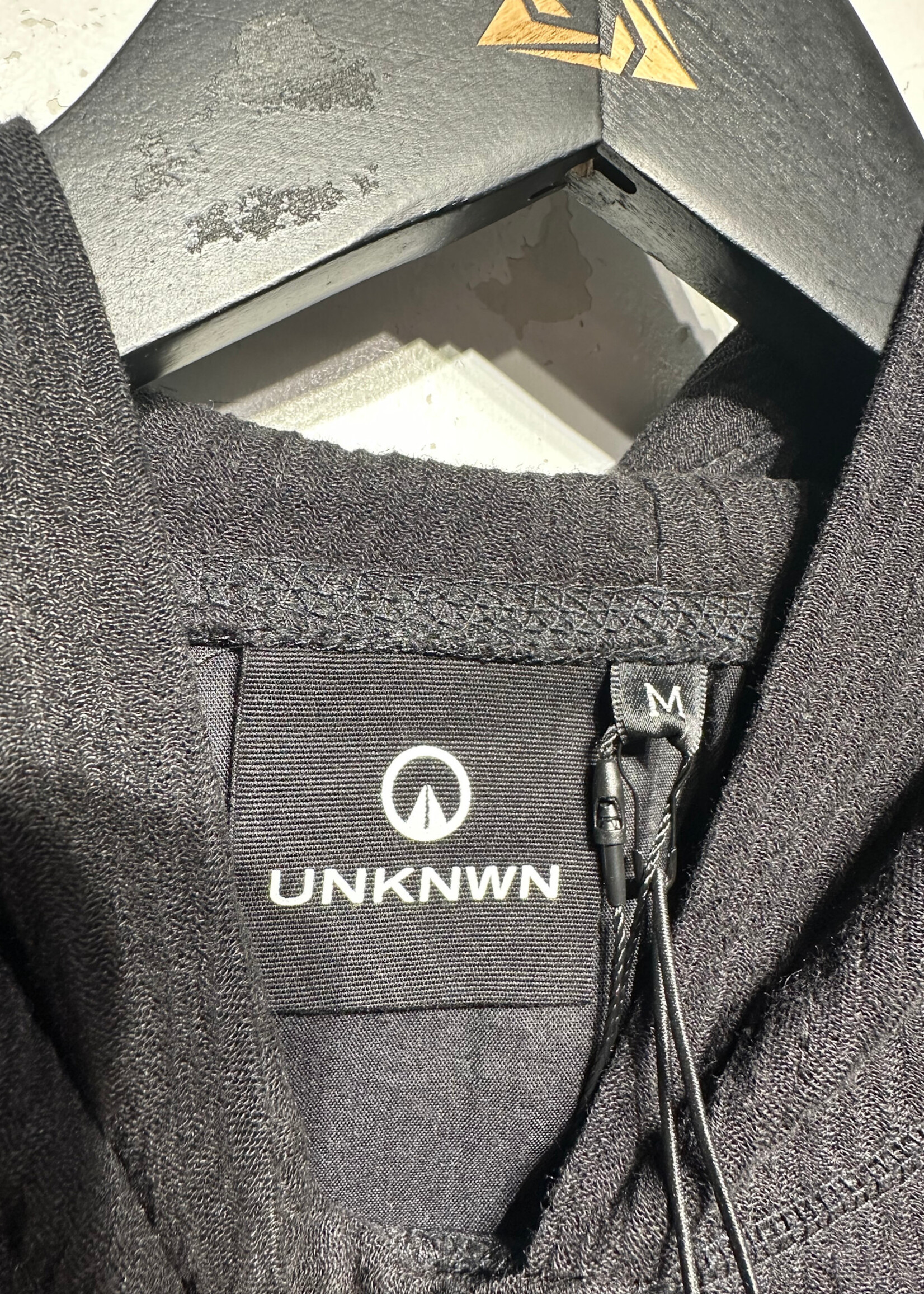 NWT UNKNWN Black Crepe Hoodie M