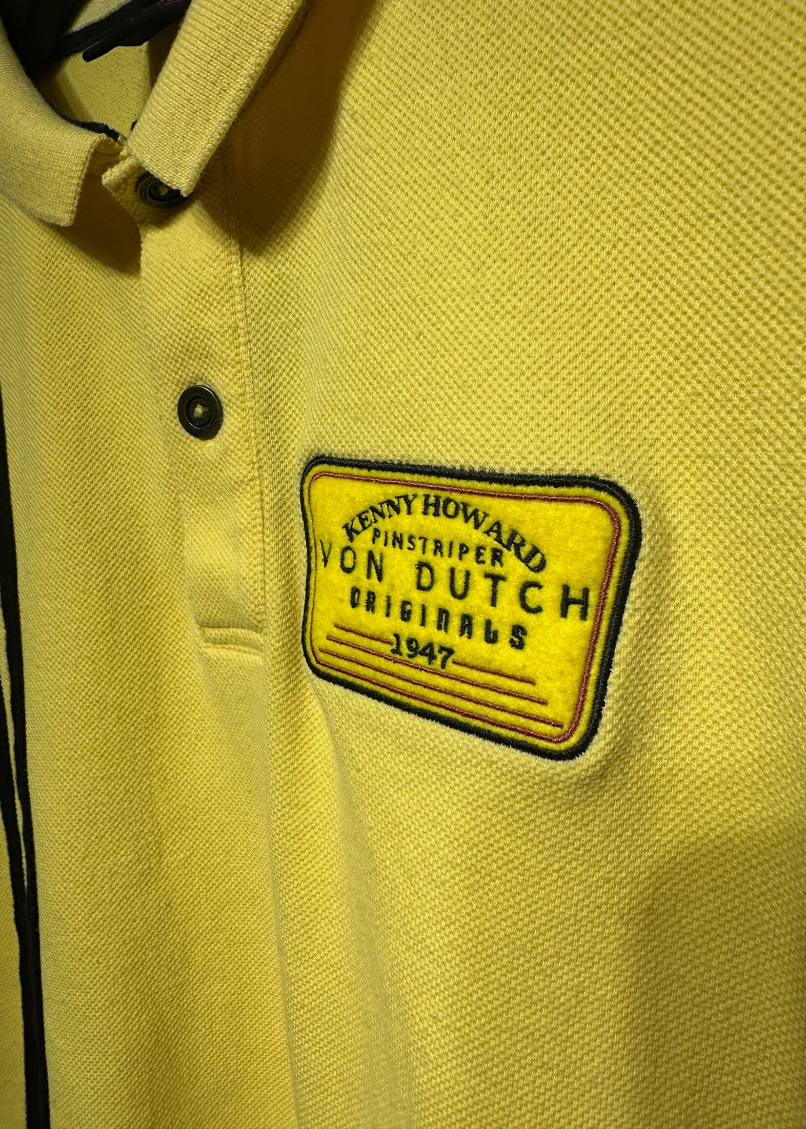 Von Dutch Vintage Yellow Polo Tee Fits Fem M