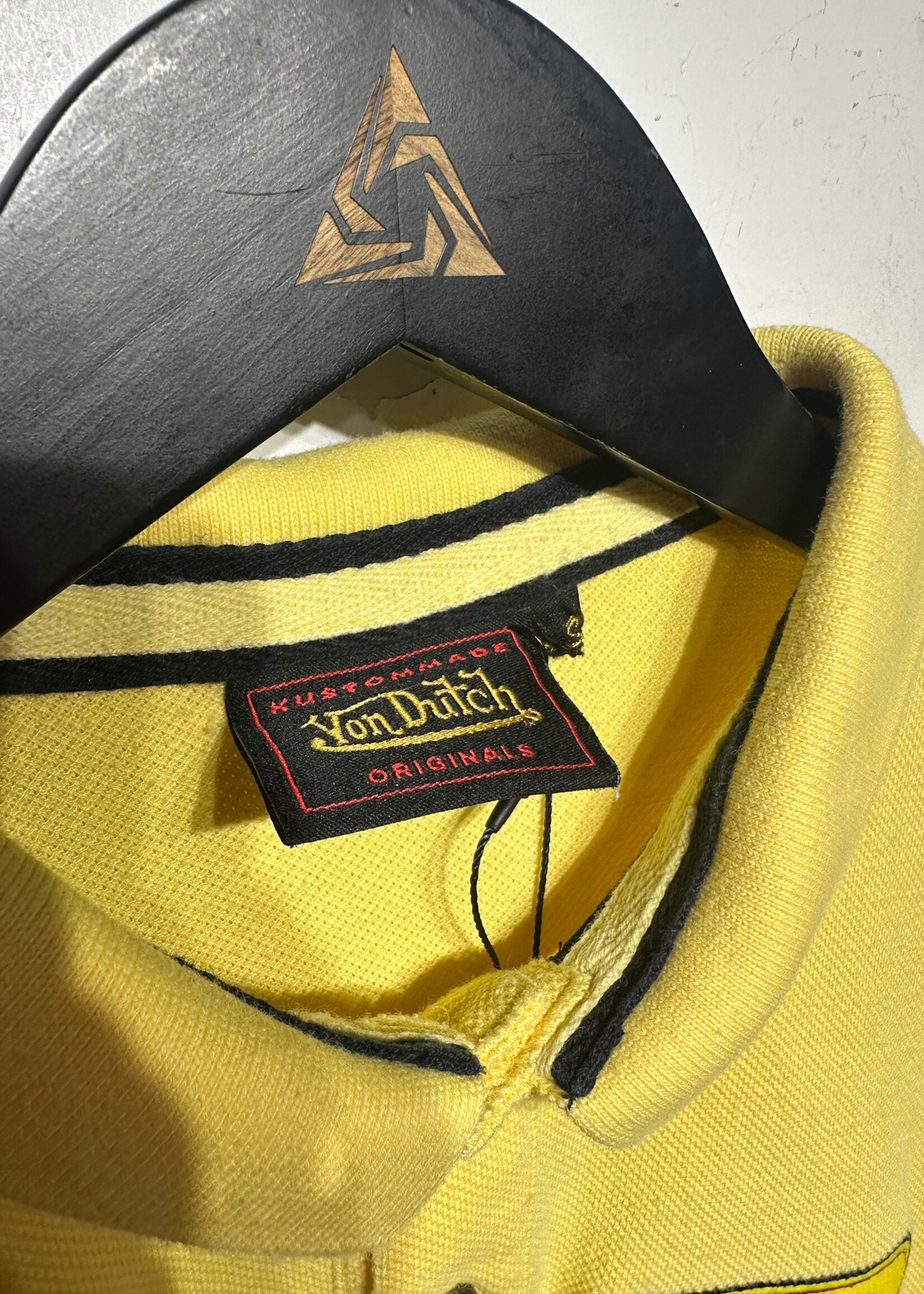 Von Dutch Vintage Yellow Polo Tee Fits Fem M