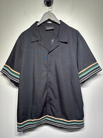 Black Scale Black Button Up Shirt XL