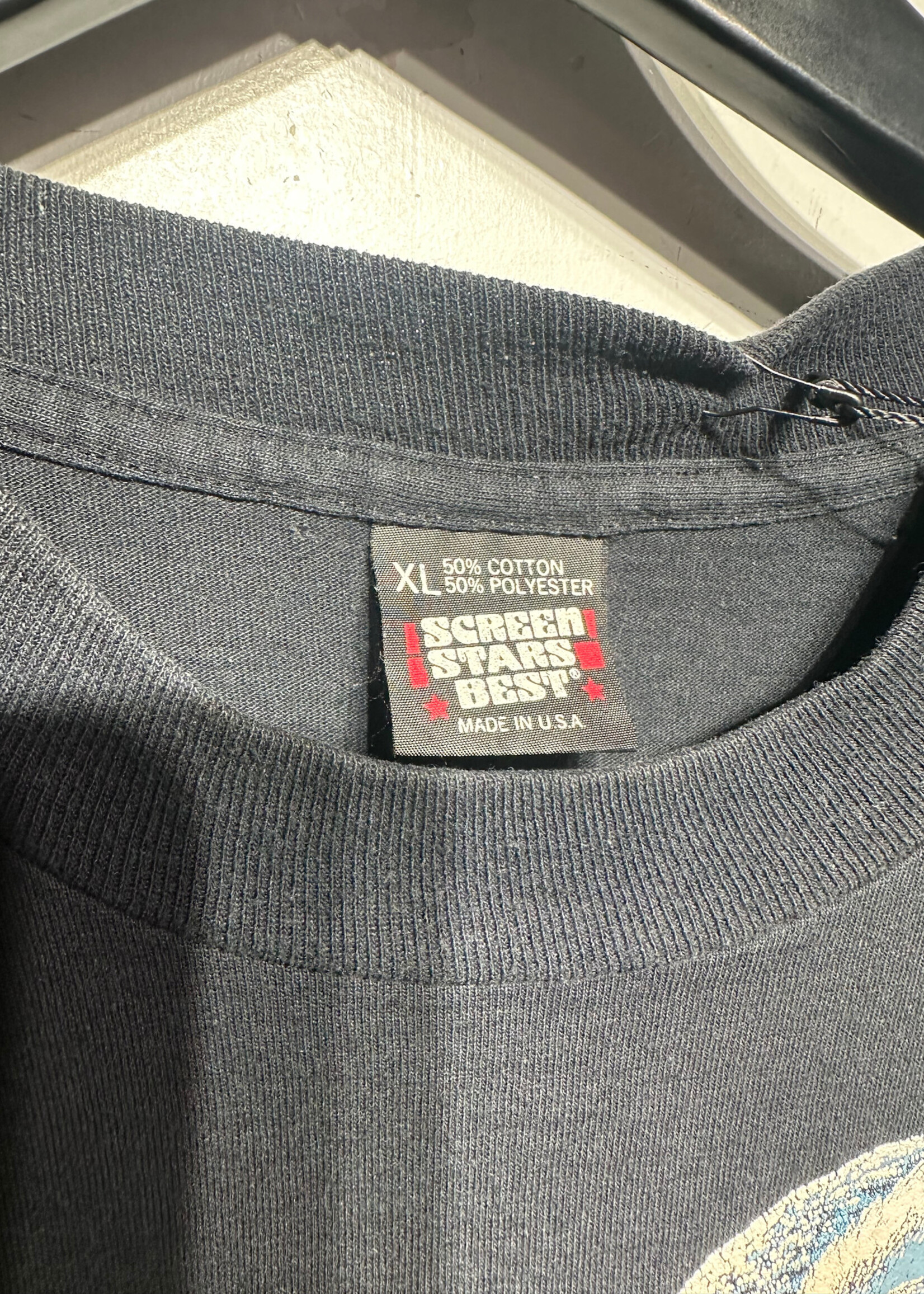 Screen Stars 90s Black Owl Tee XL