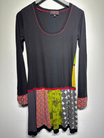 MOS Black Patchwork Art Deco Dress M