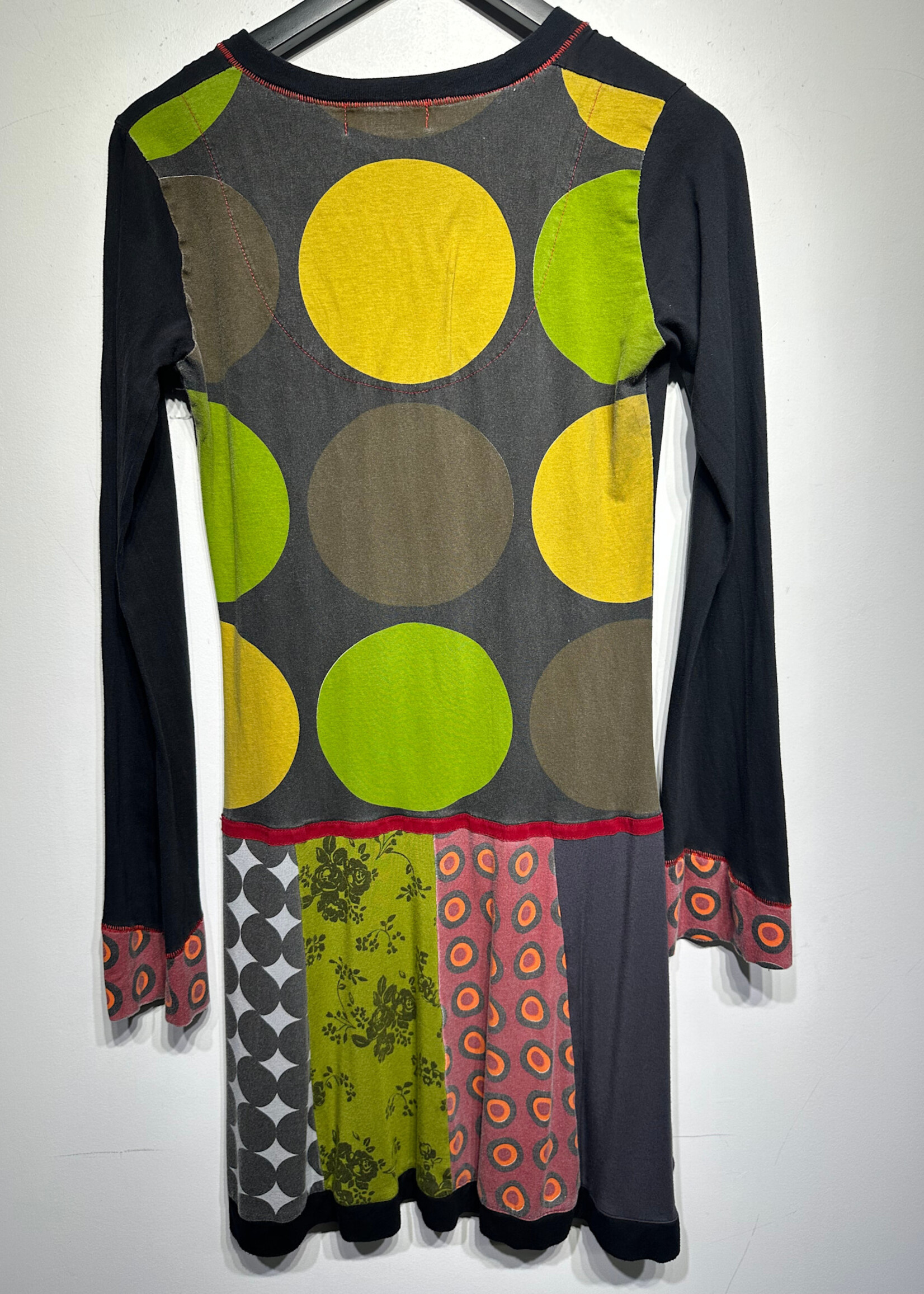 MOS Black Patchwork Art Deco Dress M